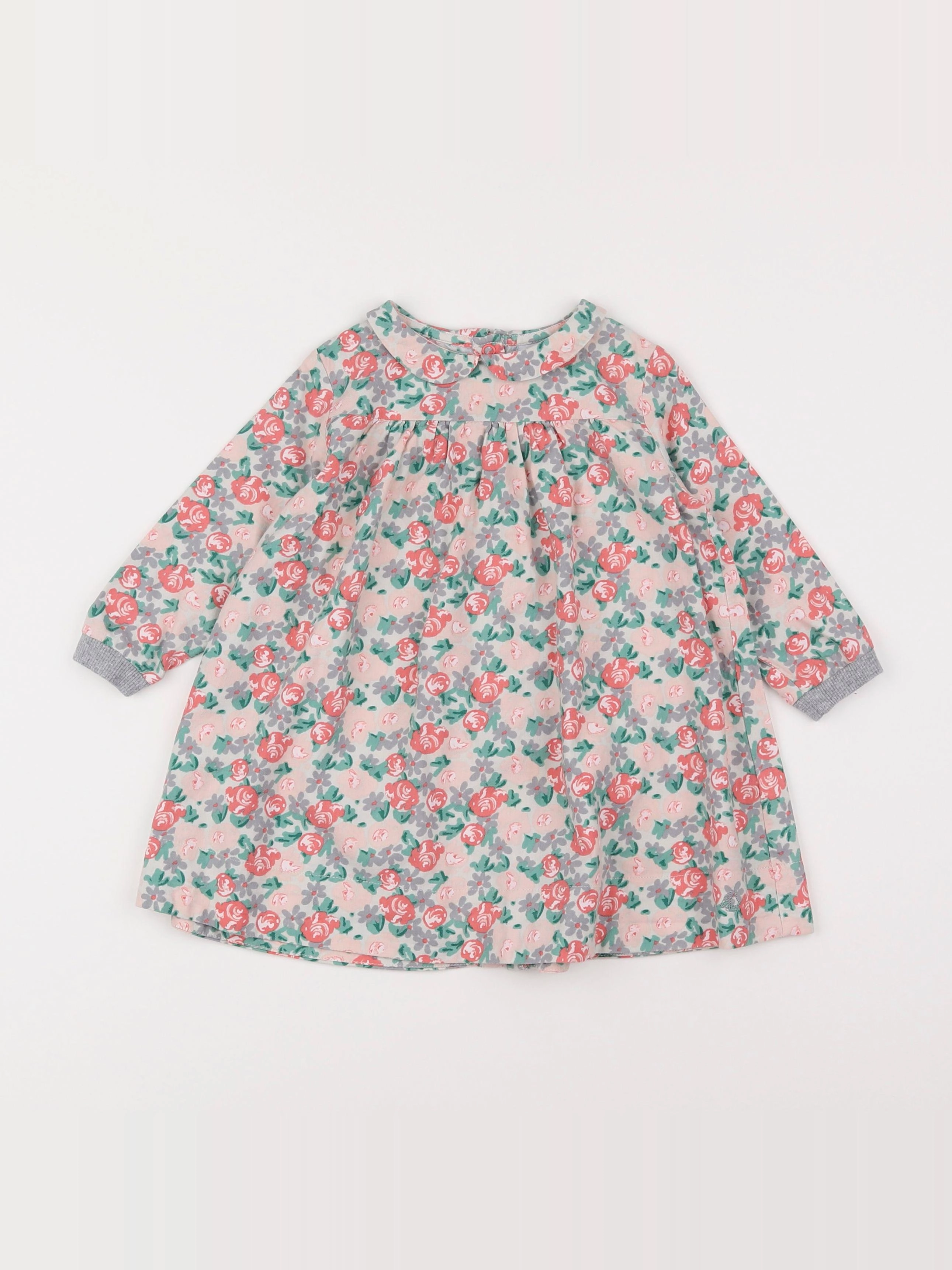 Petit Bateau - robe multicolore - 18 mois