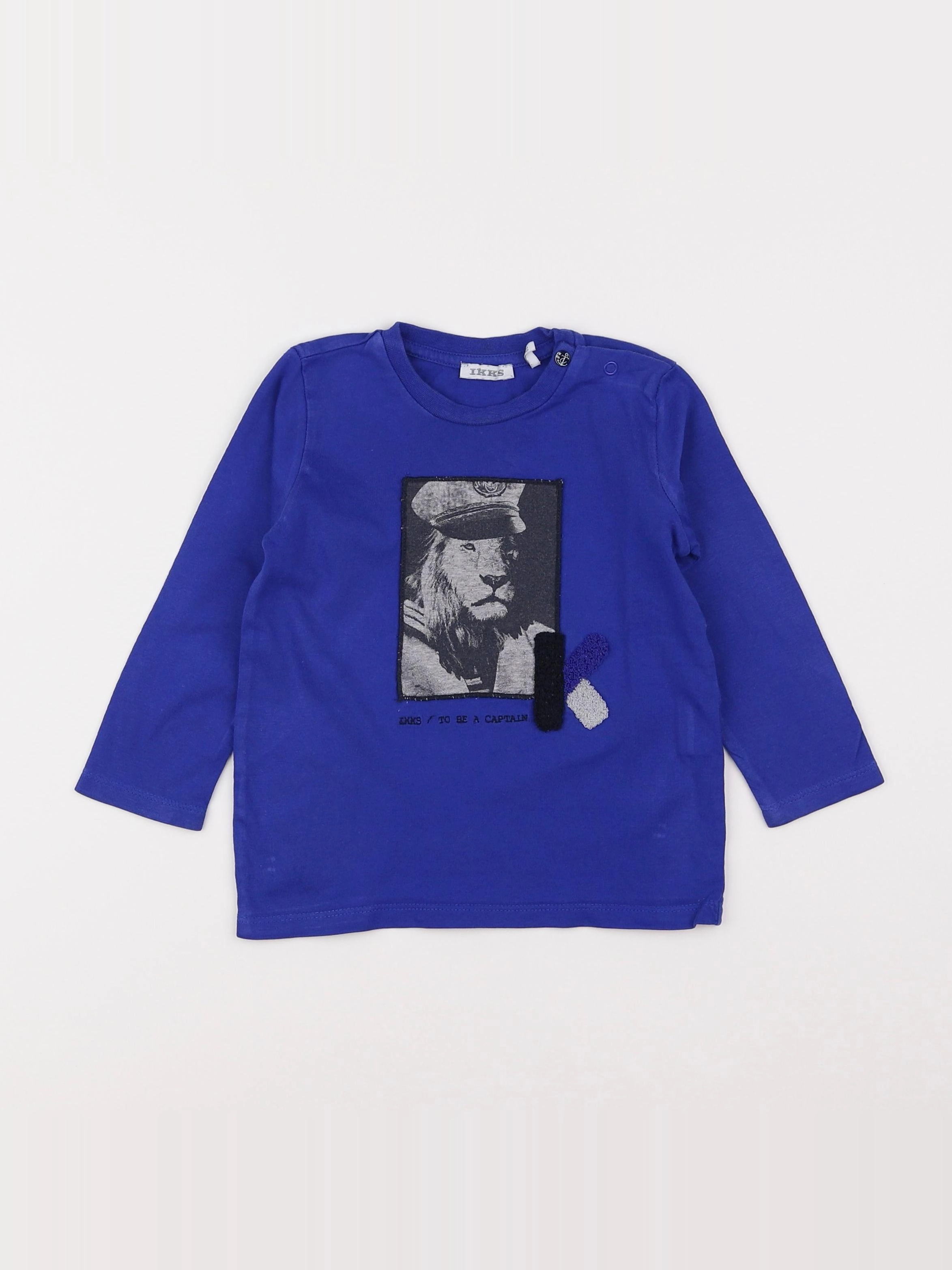 IKKS - tee-shirt bleu - 18 mois
