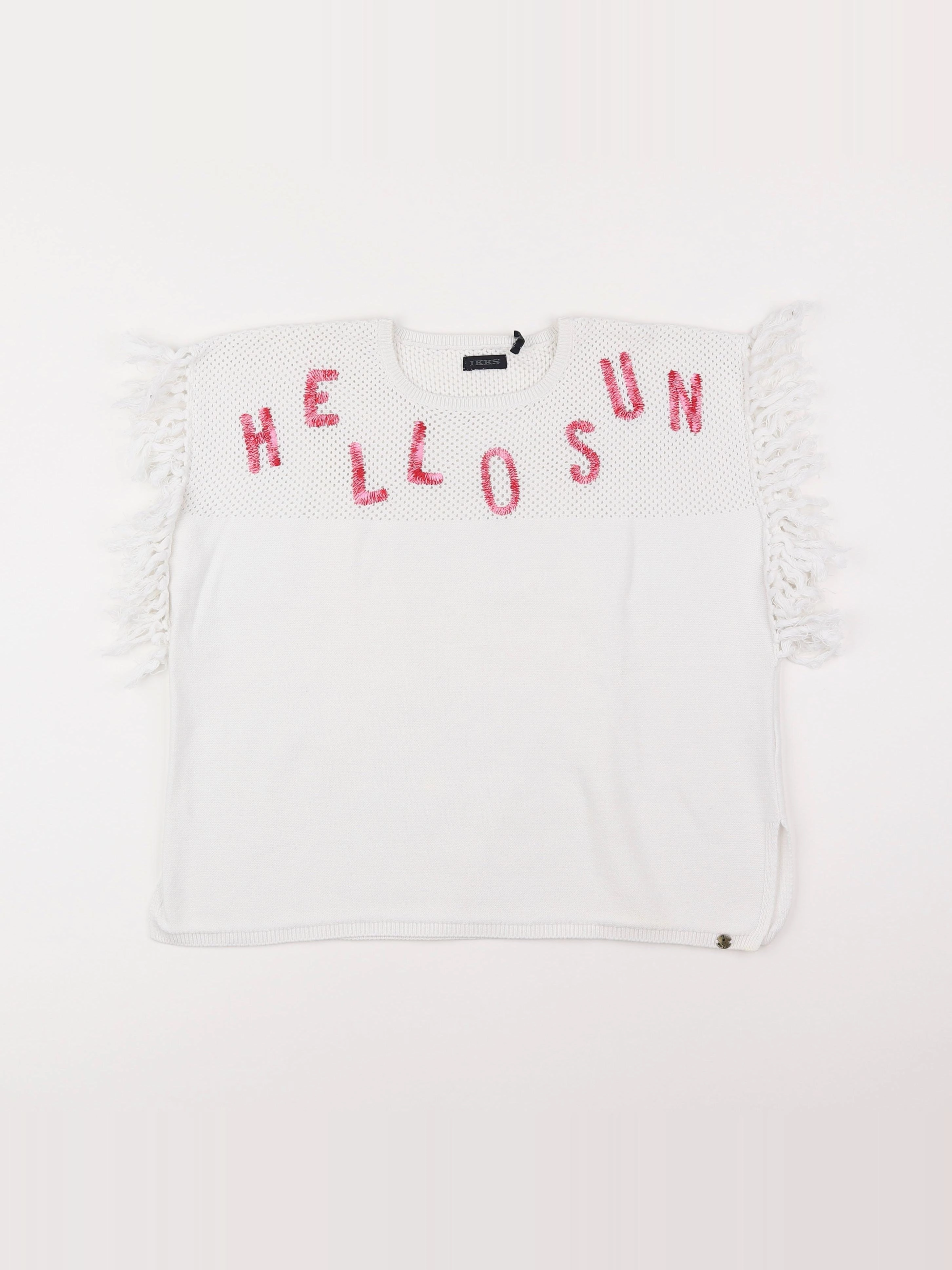 IKKS - tee-shirt blanc - 10 ans