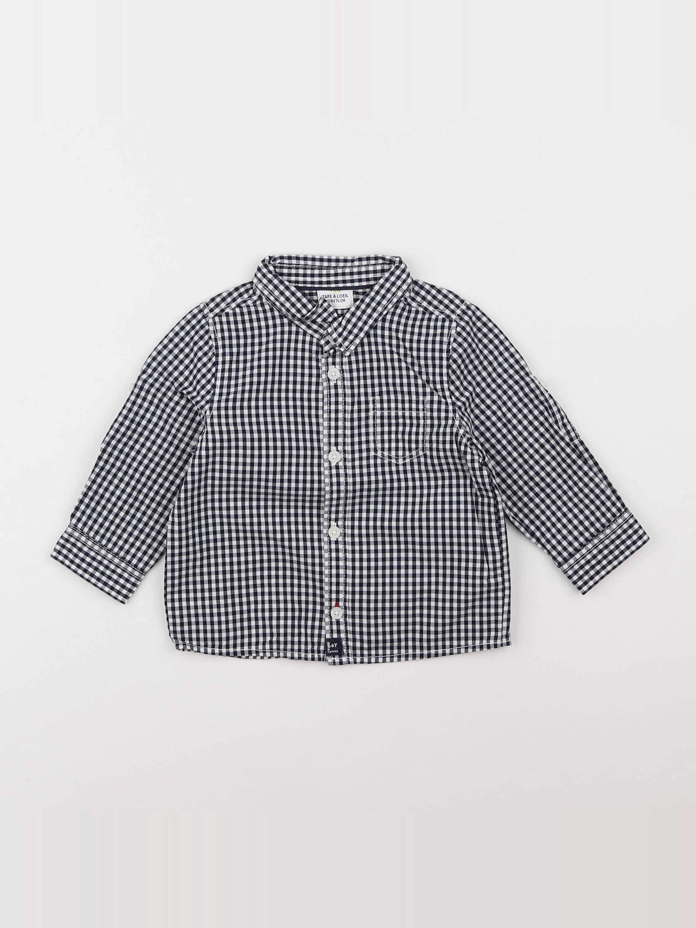 Tape à l'oeil - chemise noir - 12 mois