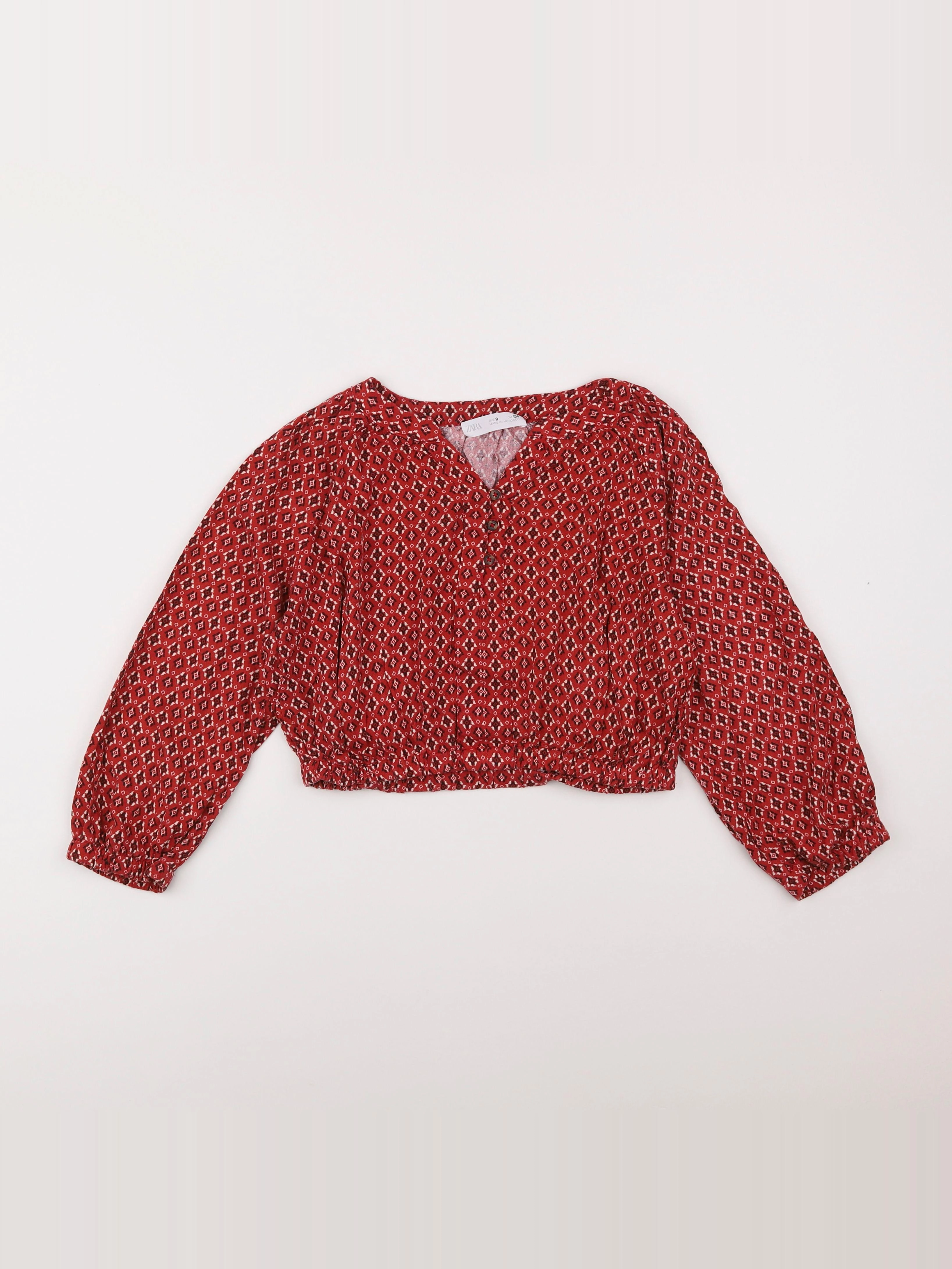 Zara - blouse rouge - 9 ans