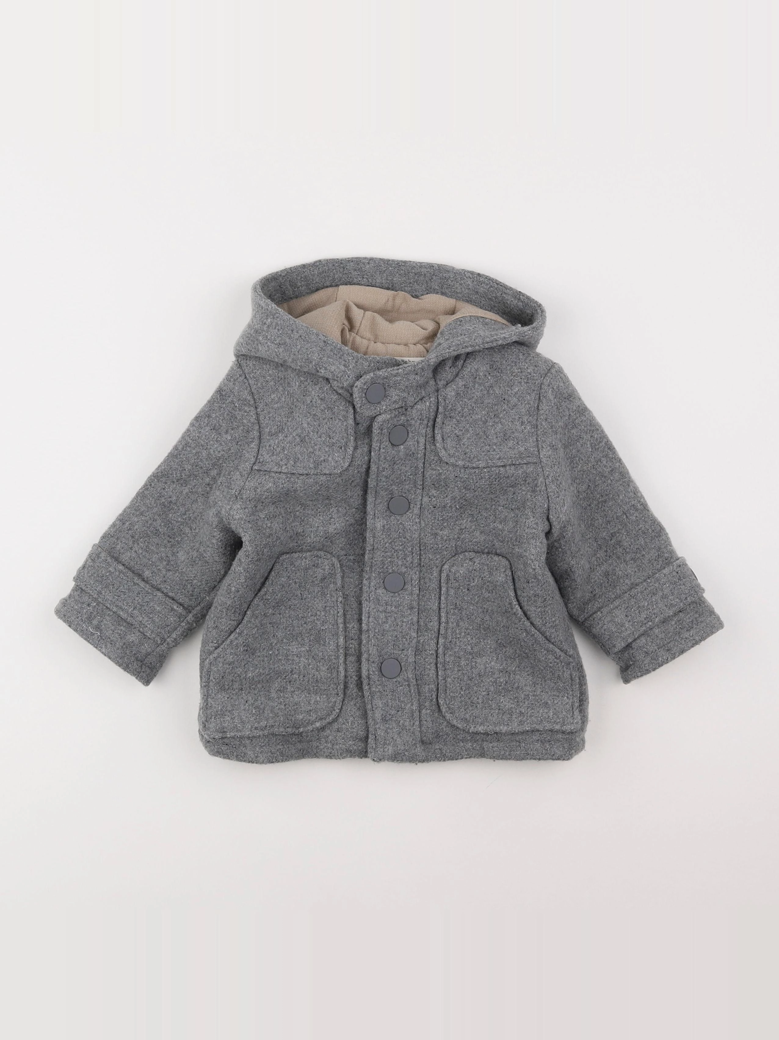 Zara - manteau gris - 9/12 mois