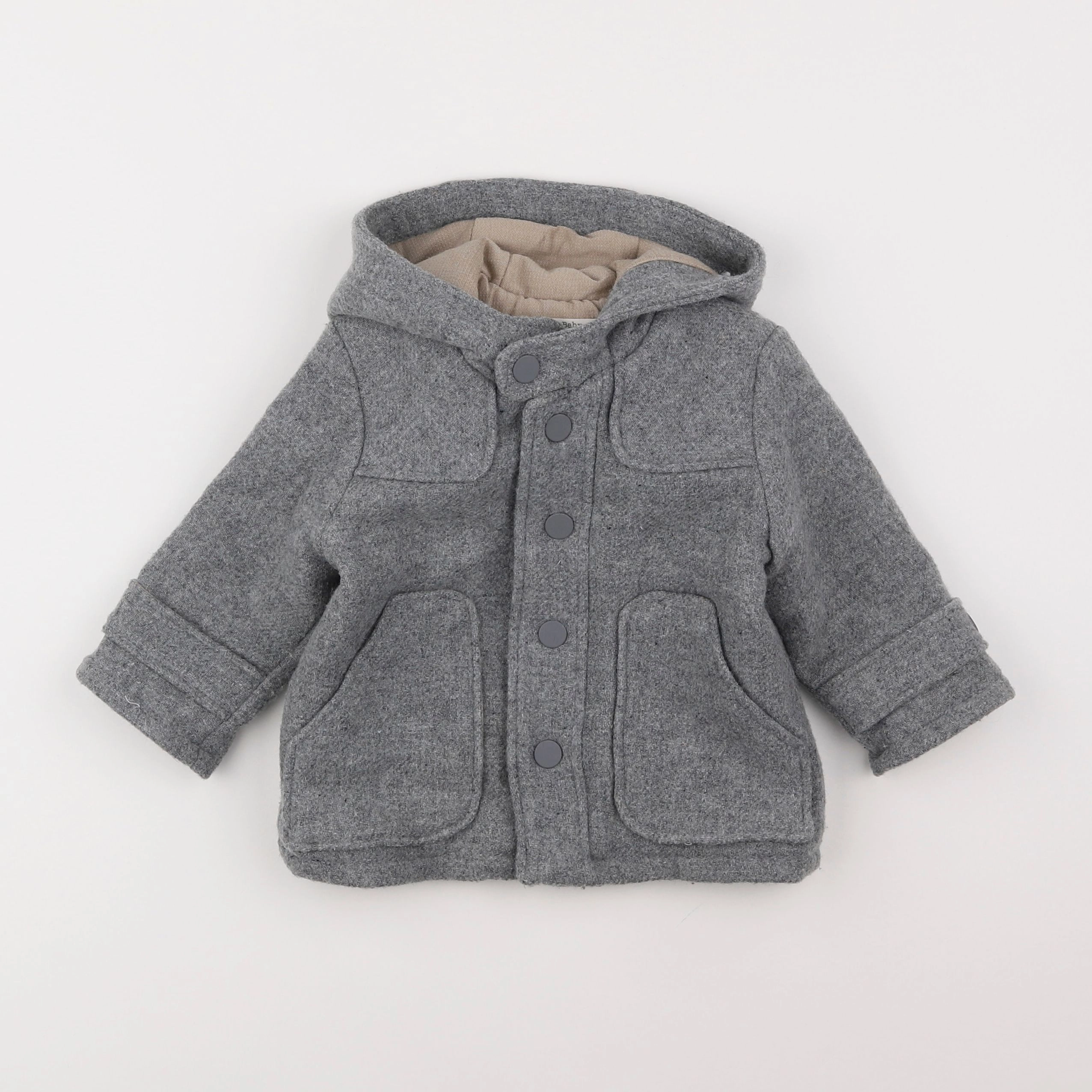 Zara - manteau gris - 9/12 mois