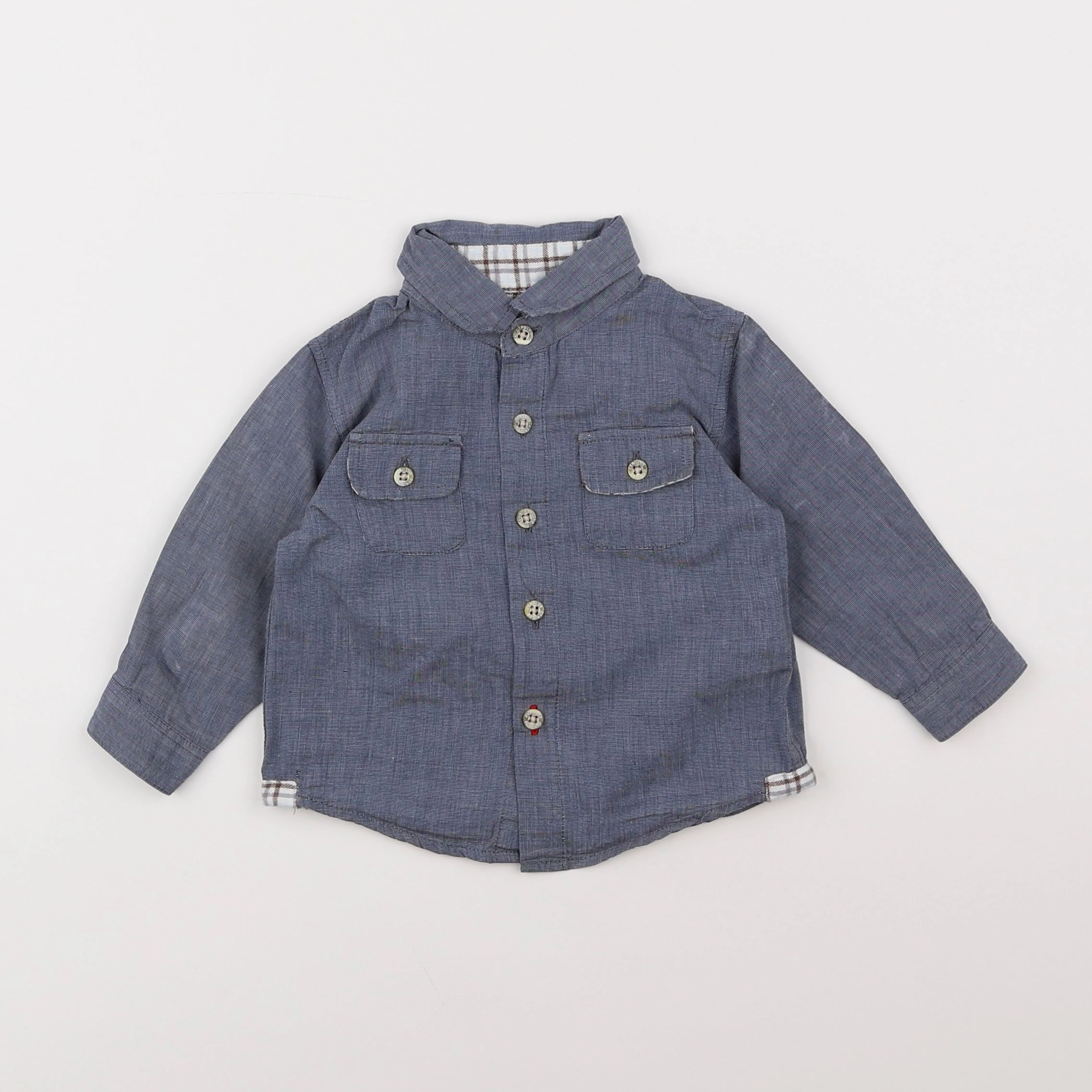 Cyrillus - chemise bleu - 9 mois
