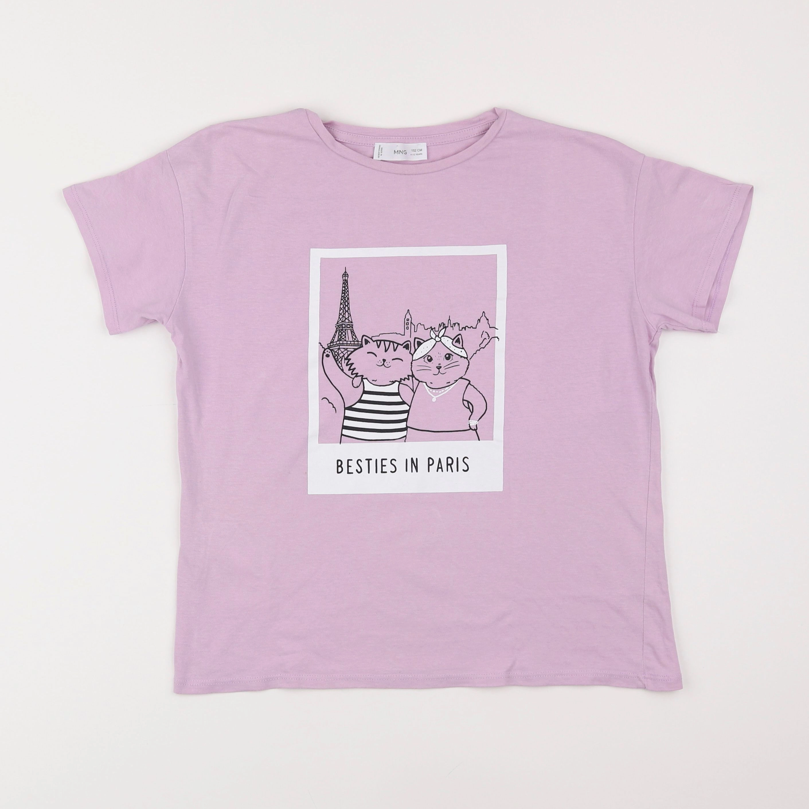 Mango - tee-shirt rose - 11/12 ans