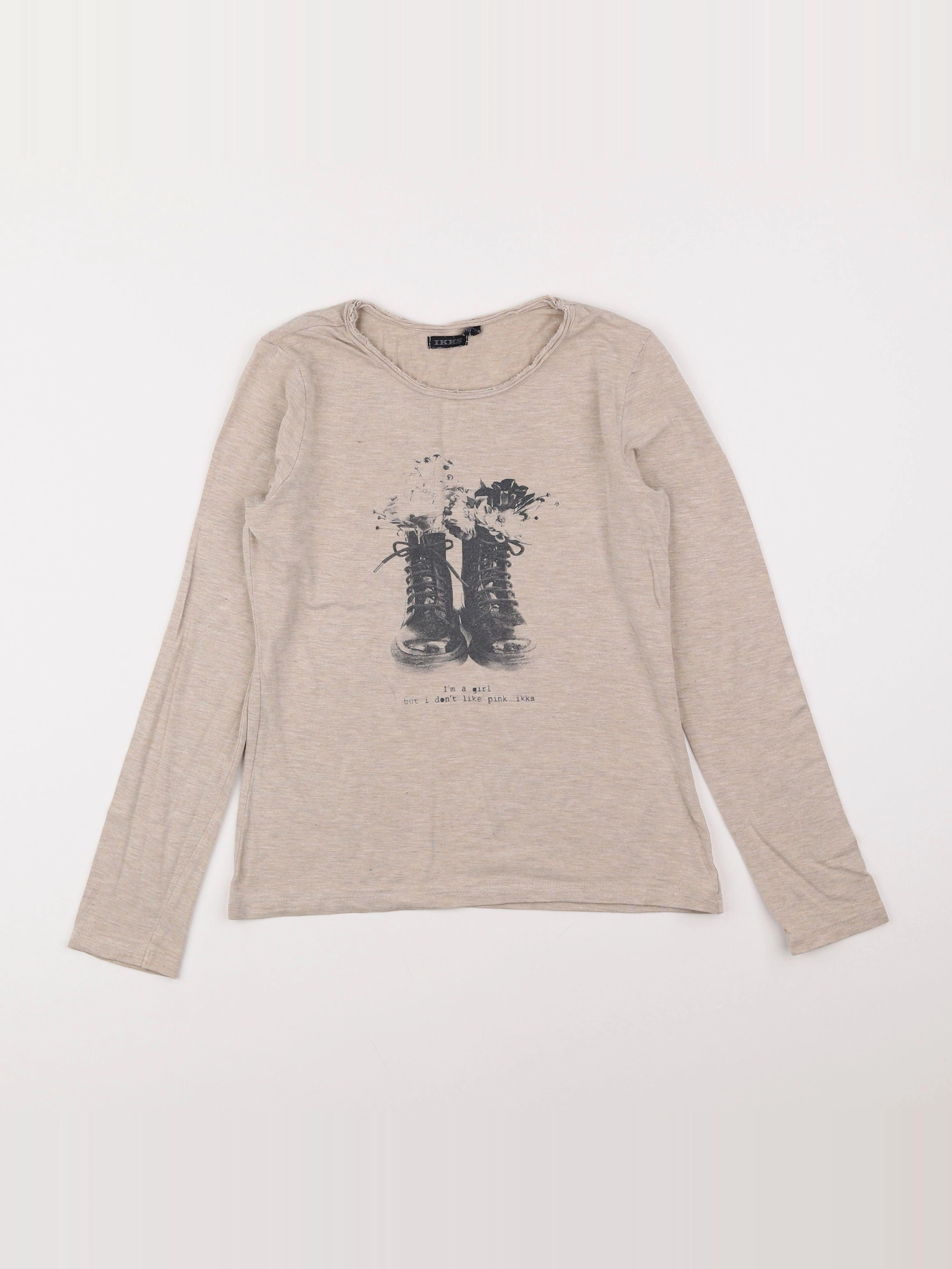 IKKS - tee-shirt beige - 10 ans