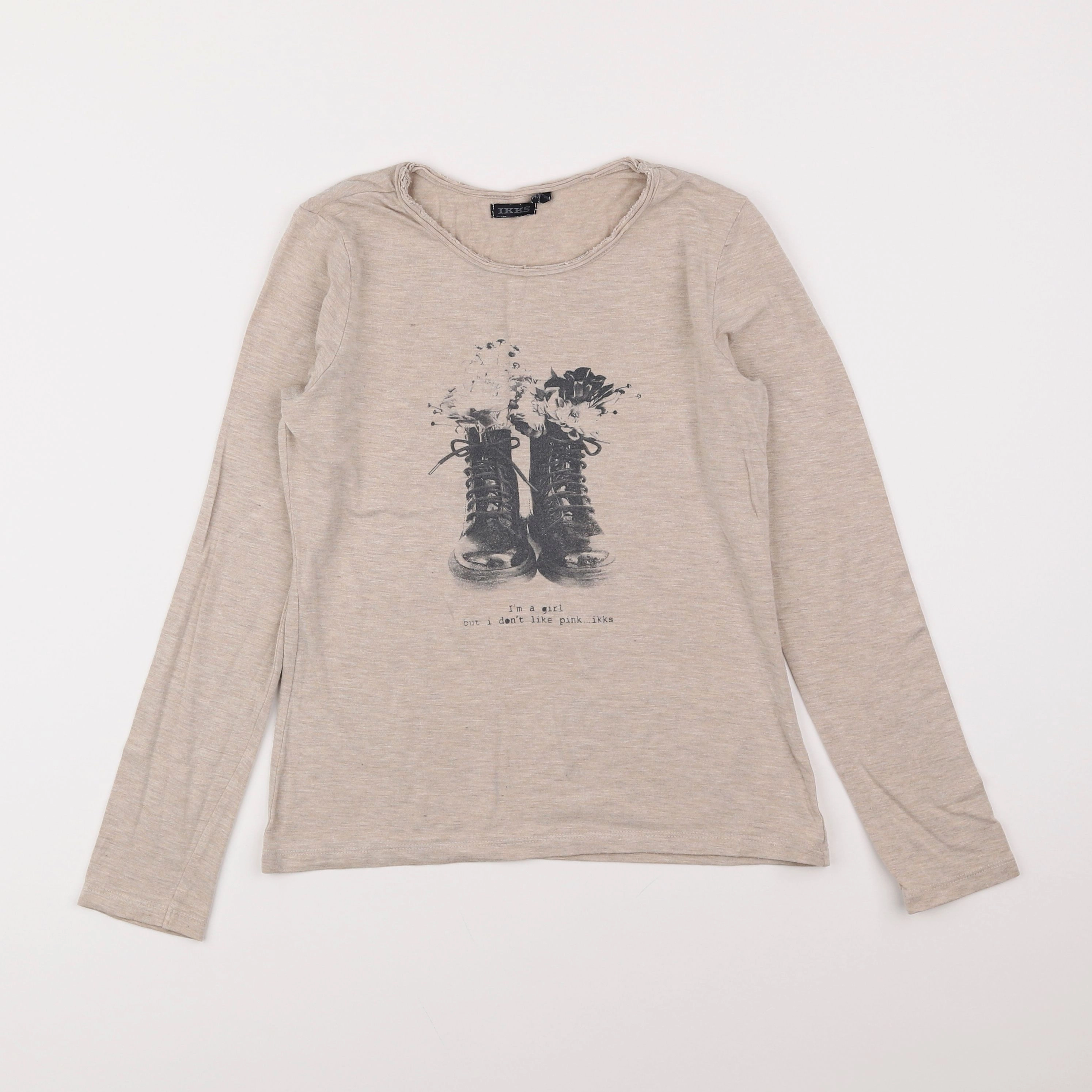 IKKS - tee-shirt beige - 10 ans