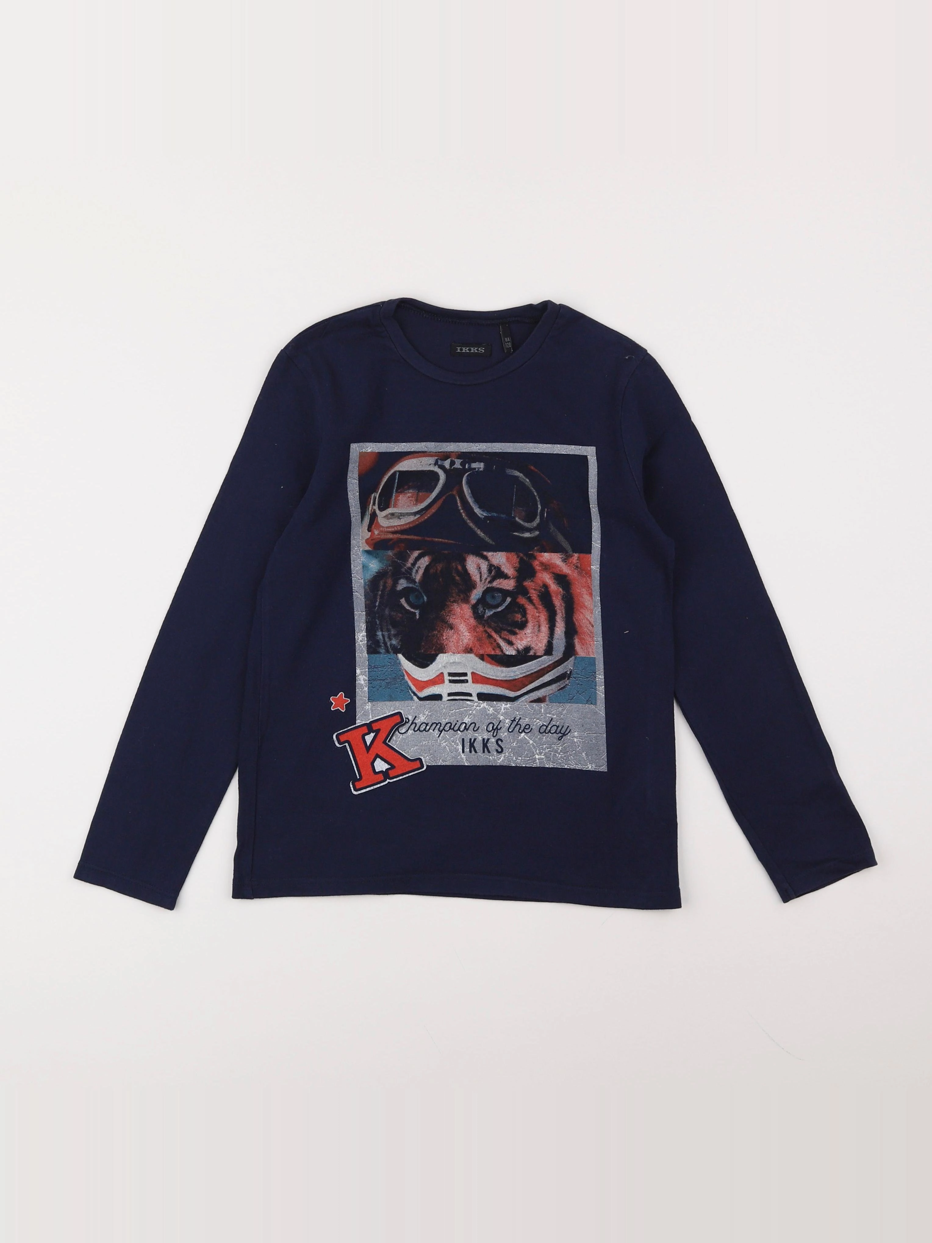IKKS - tee-shirt bleu - 8 ans