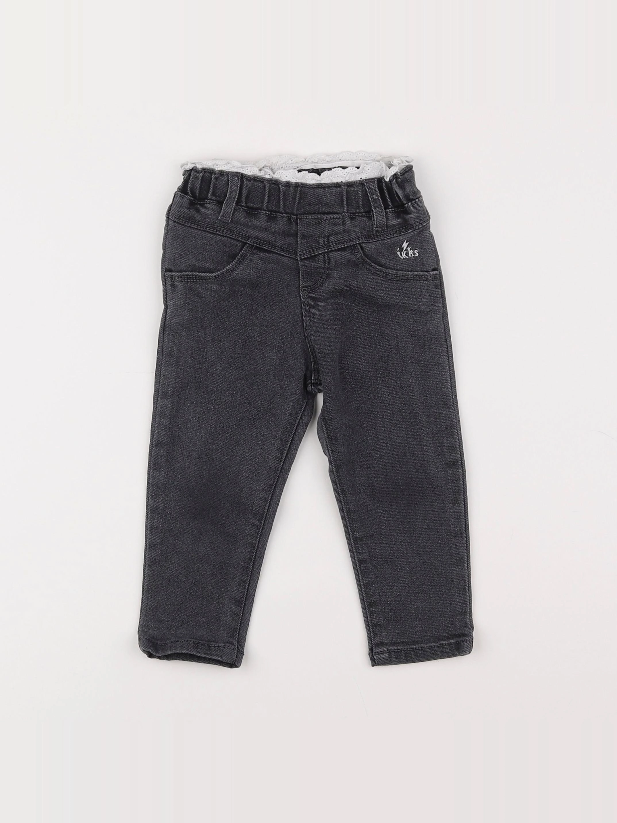 IKKS - jean gris - 12/18 mois
