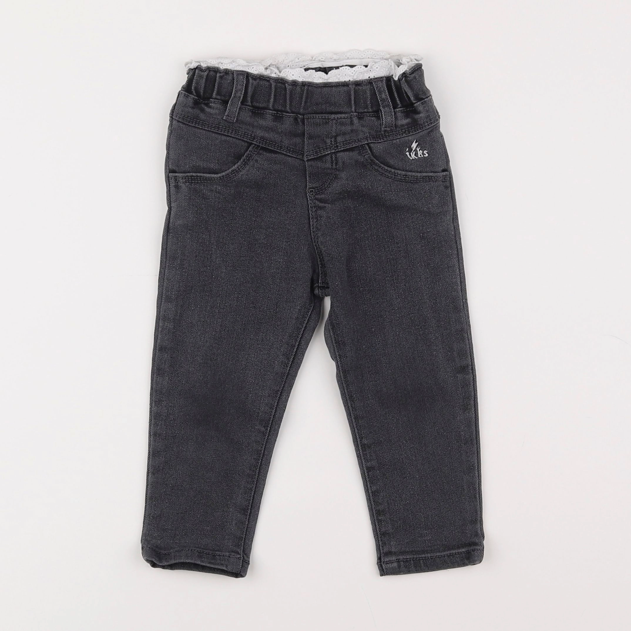 IKKS - jean gris - 12/18 mois