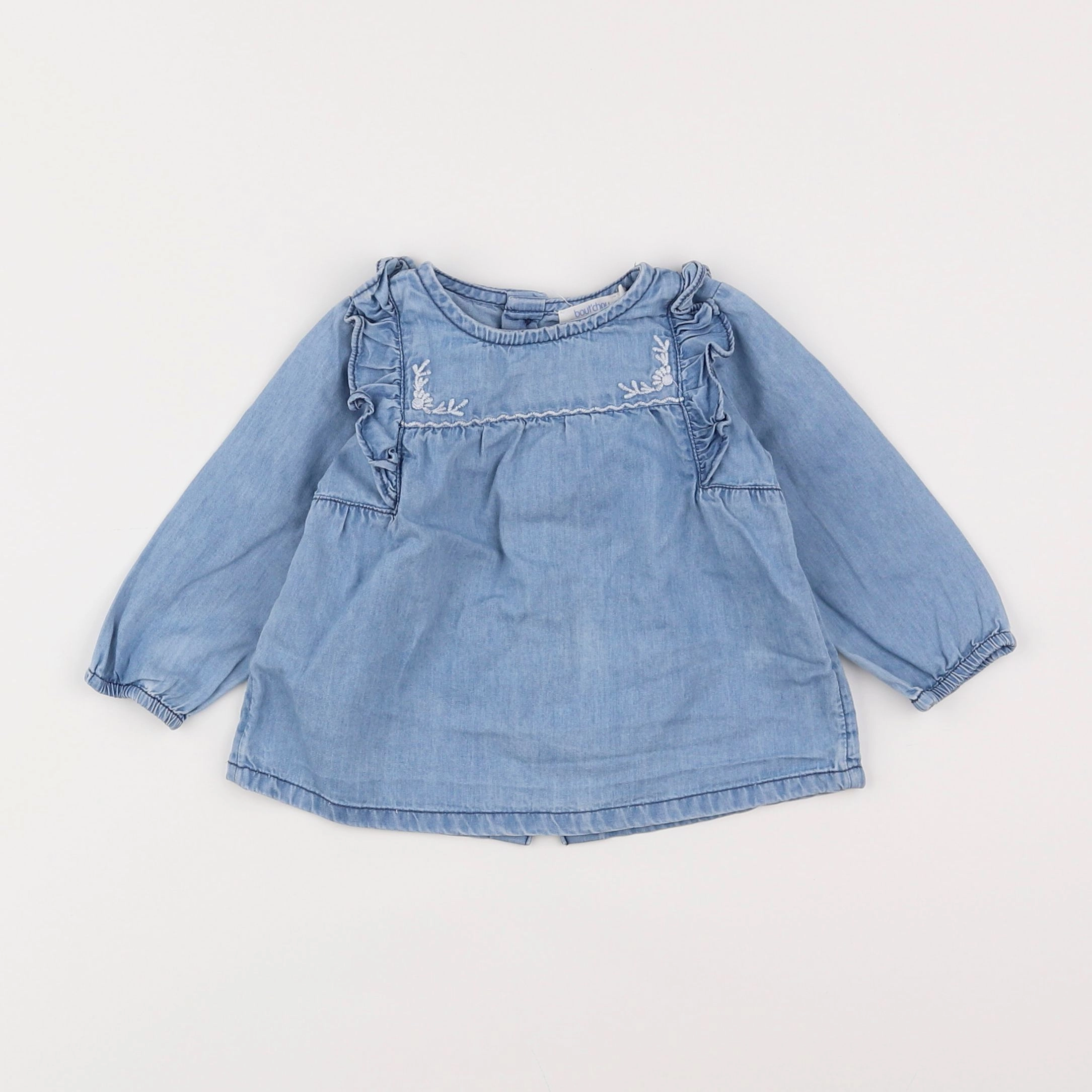 Boutchou - blouse bleu - 6 mois