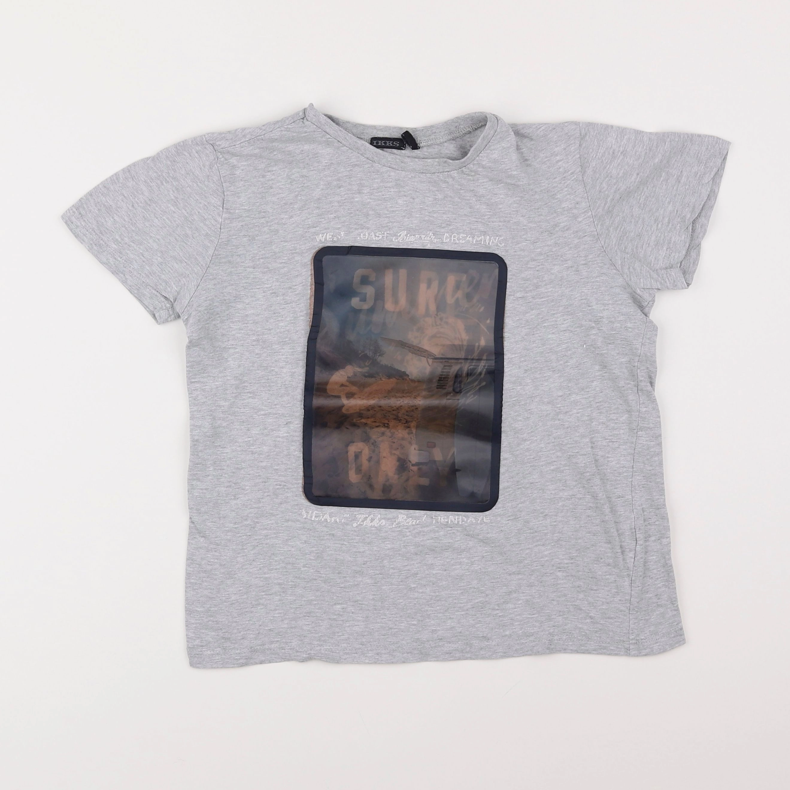 IKKS - tee-shirt gris - 10 ans
