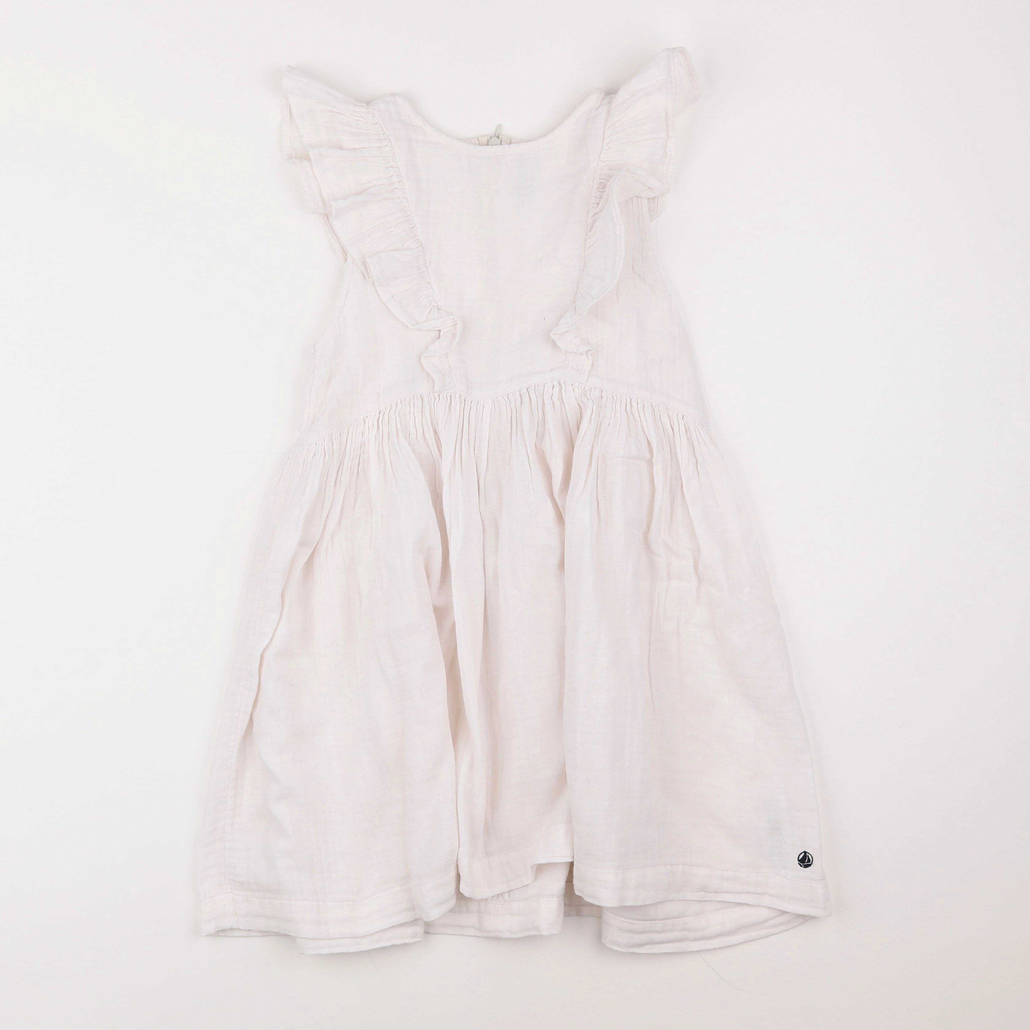 Petit Bateau - robe blanc - 8 ans