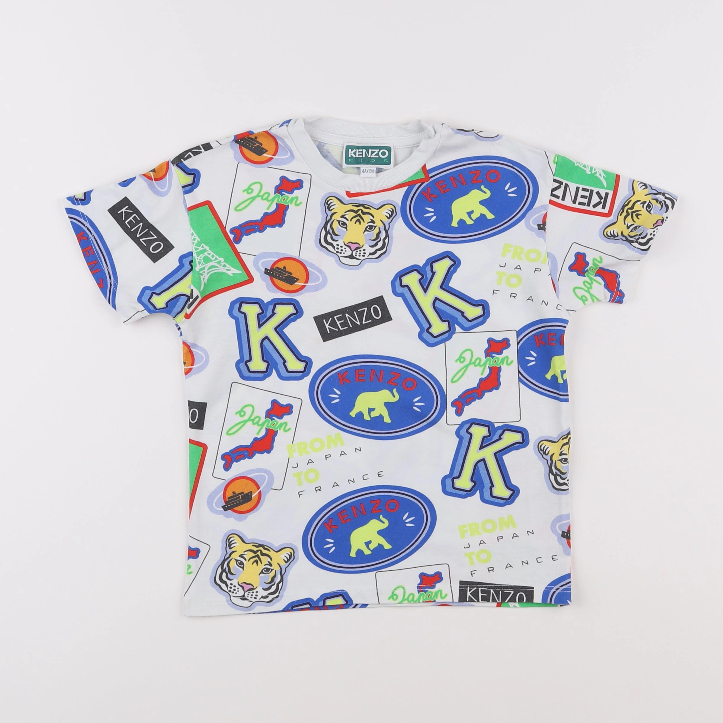 Kenzo - tee-shirt multicolore - 4 ans