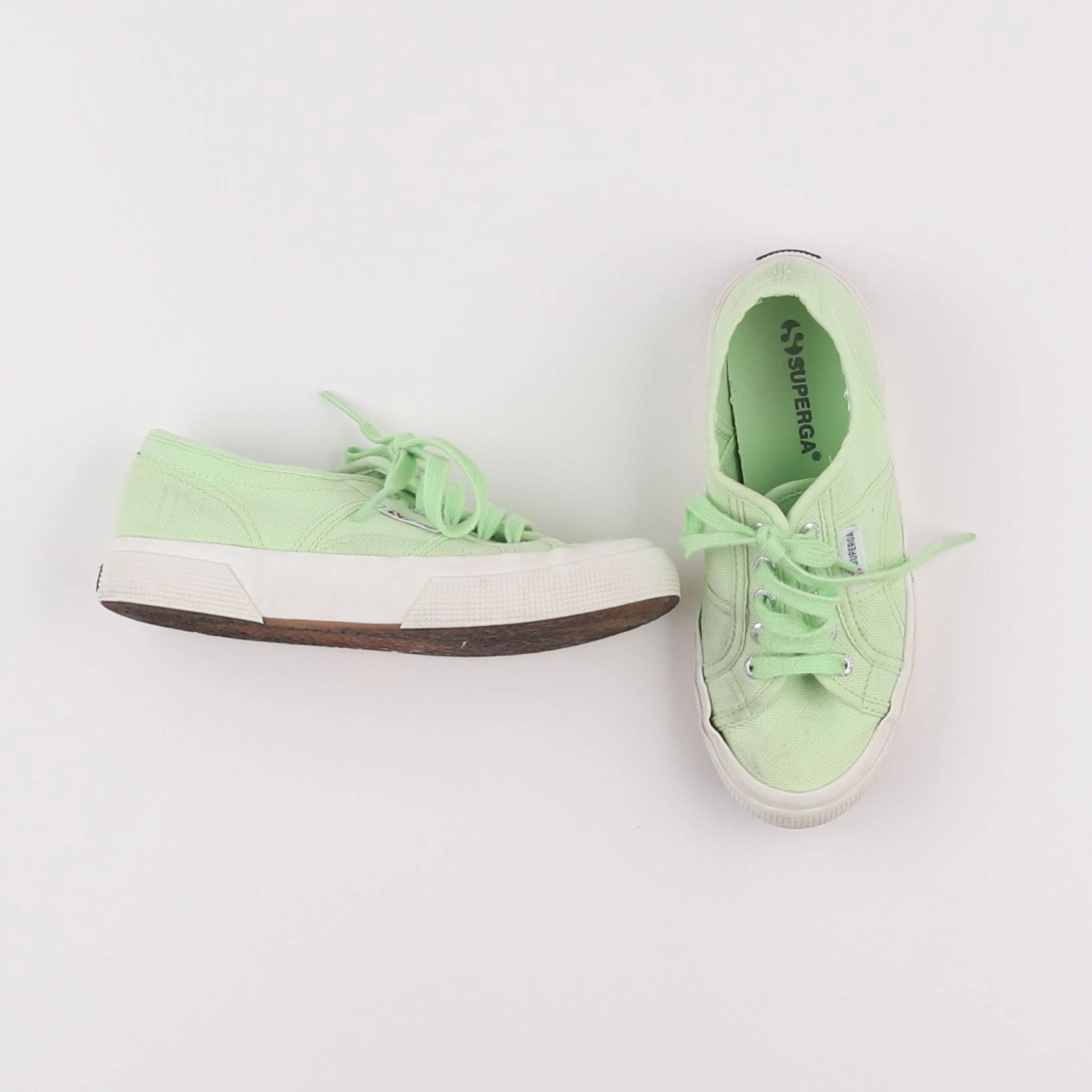 Superga - tennis élastiqué vert - pointure 32