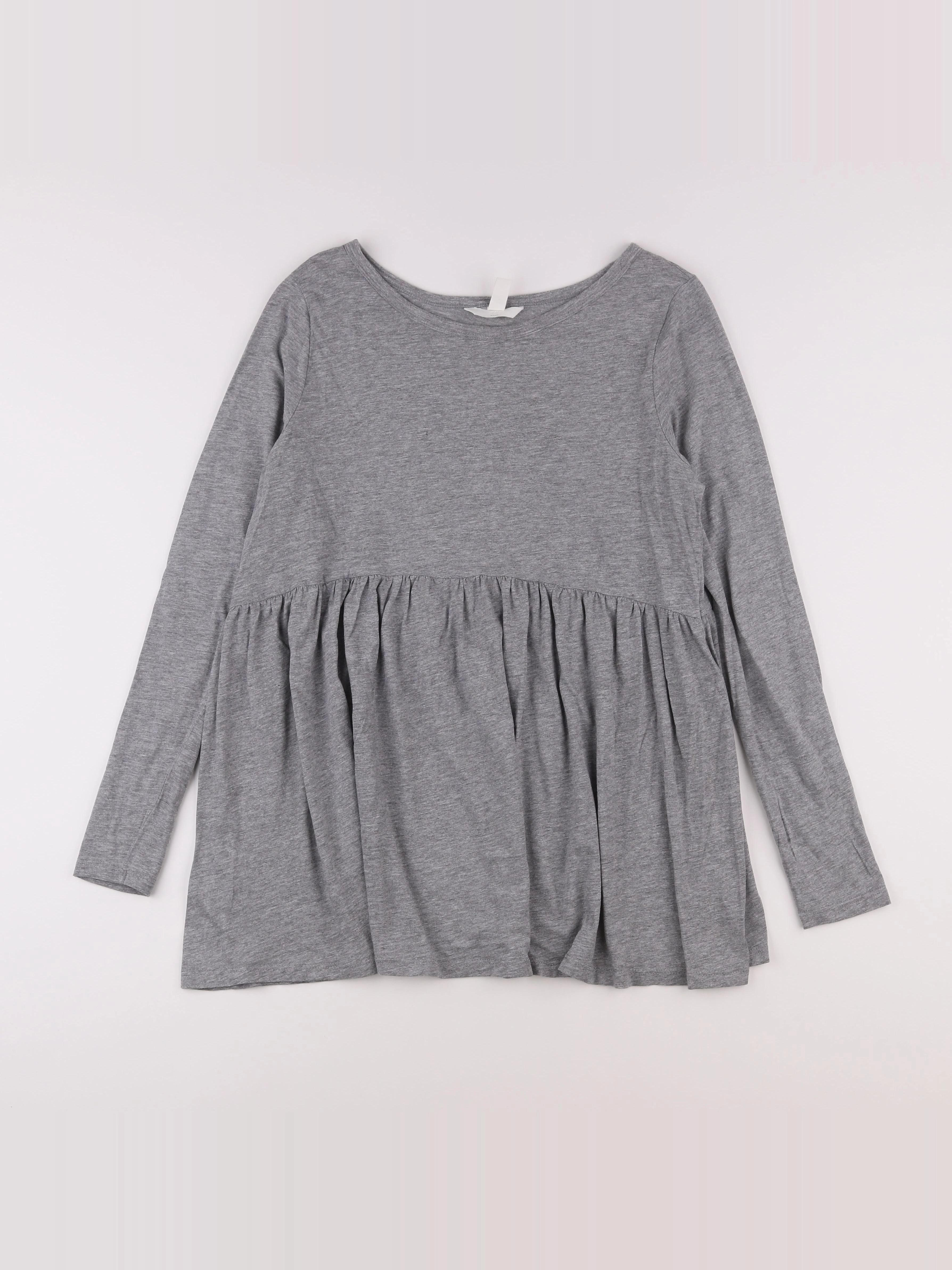 H&M - tee-shirt grossesse gris - 40 à 42