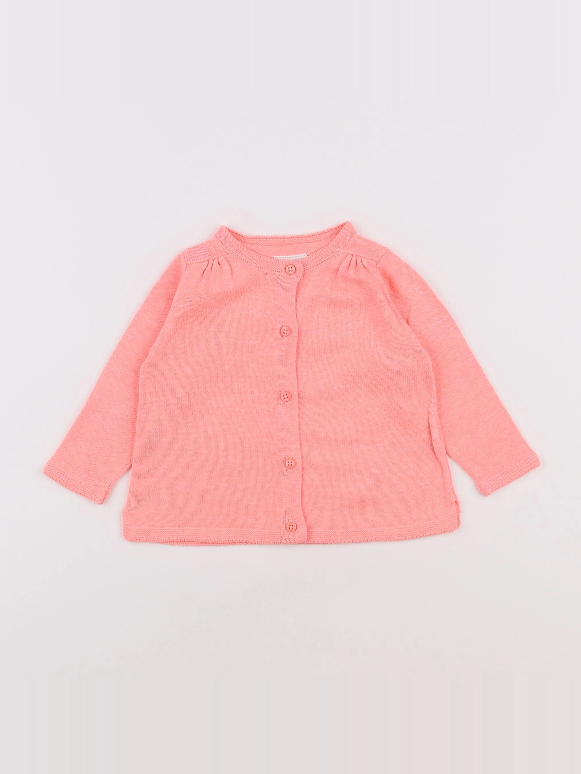 Tape à l'oeil - gilet rose - 6 mois