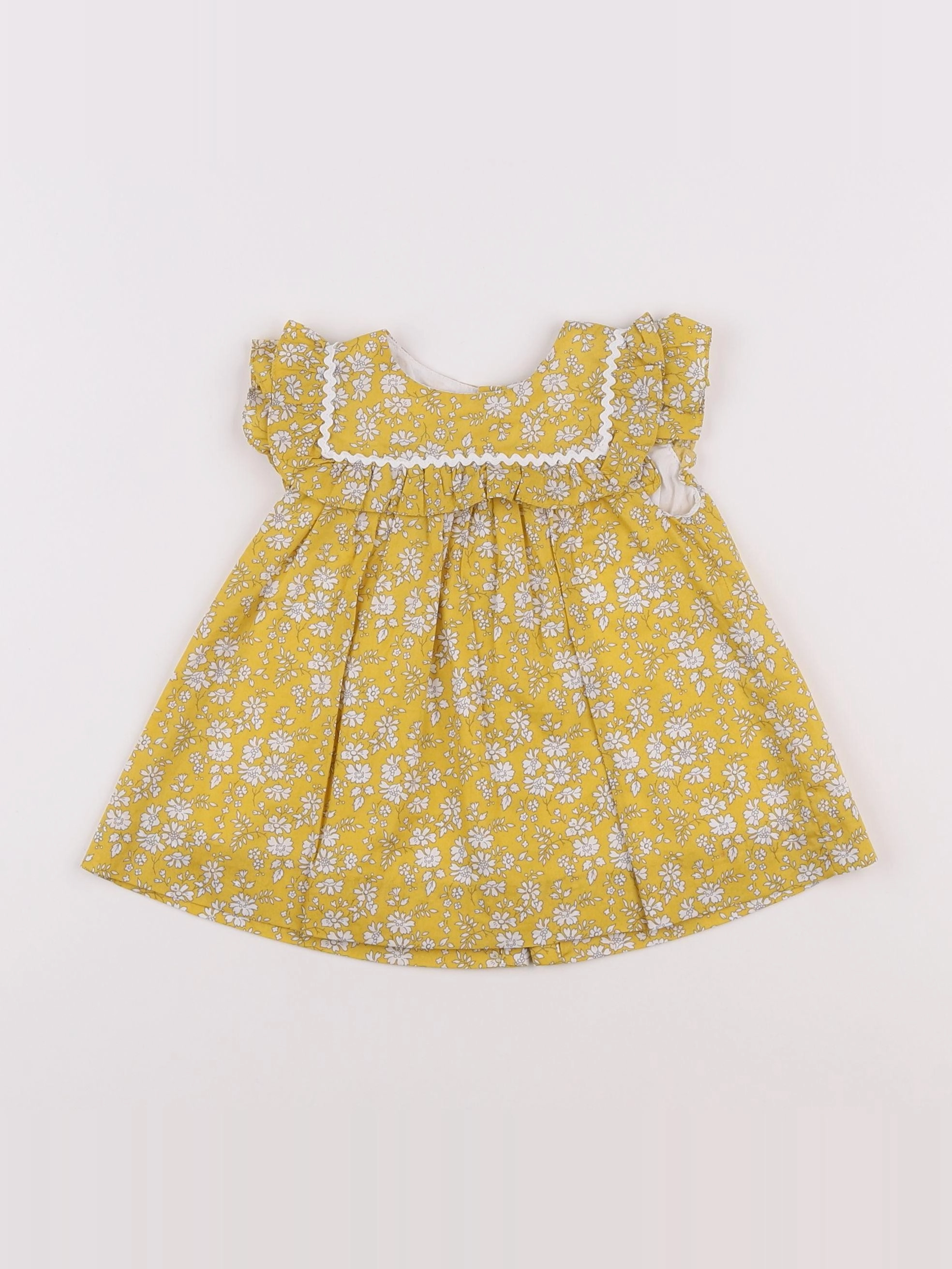 Jacadi - robe liberty jaune - 3 mois