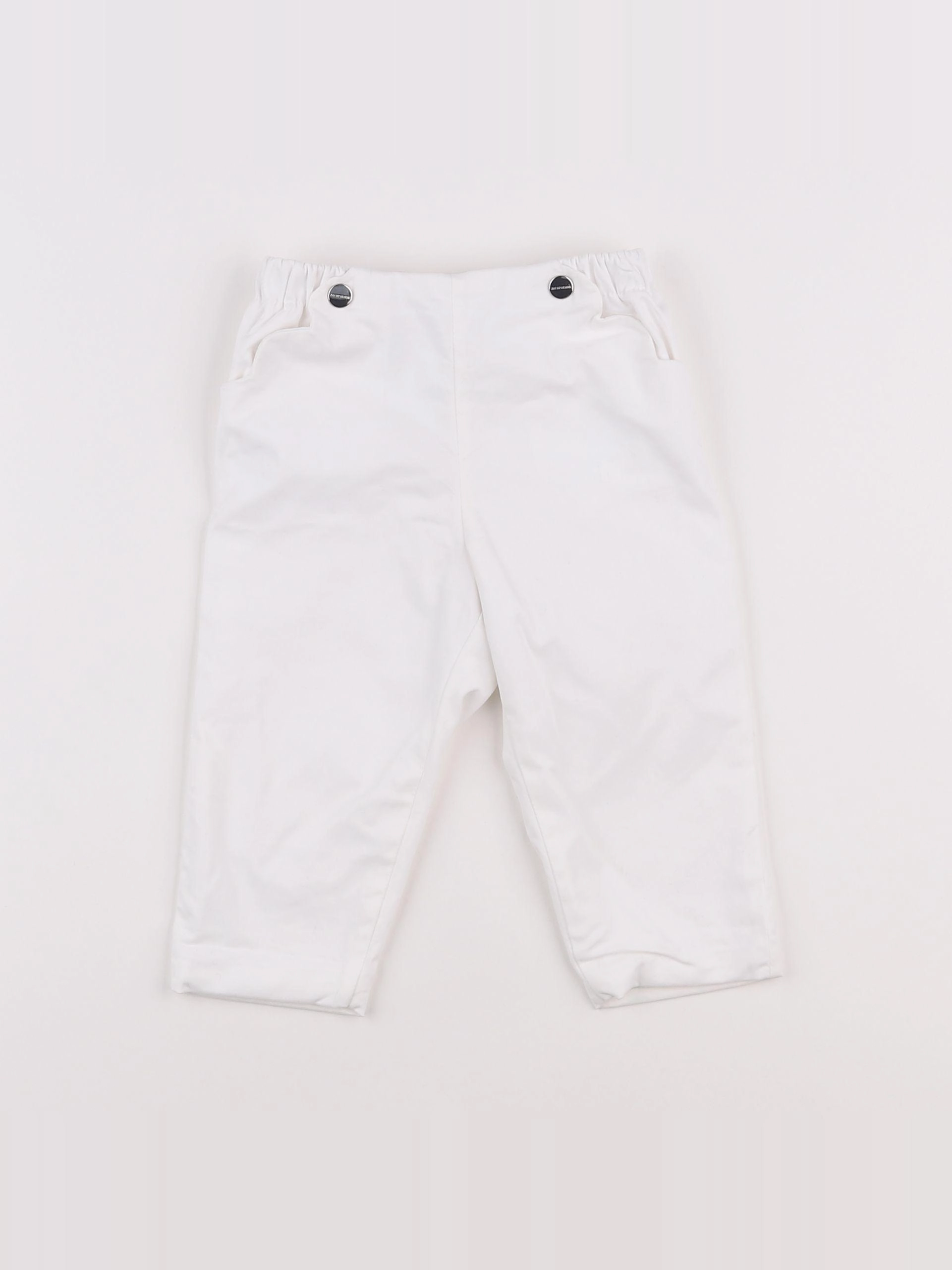 Jacadi - pantalon doublé blanc - 12 mois