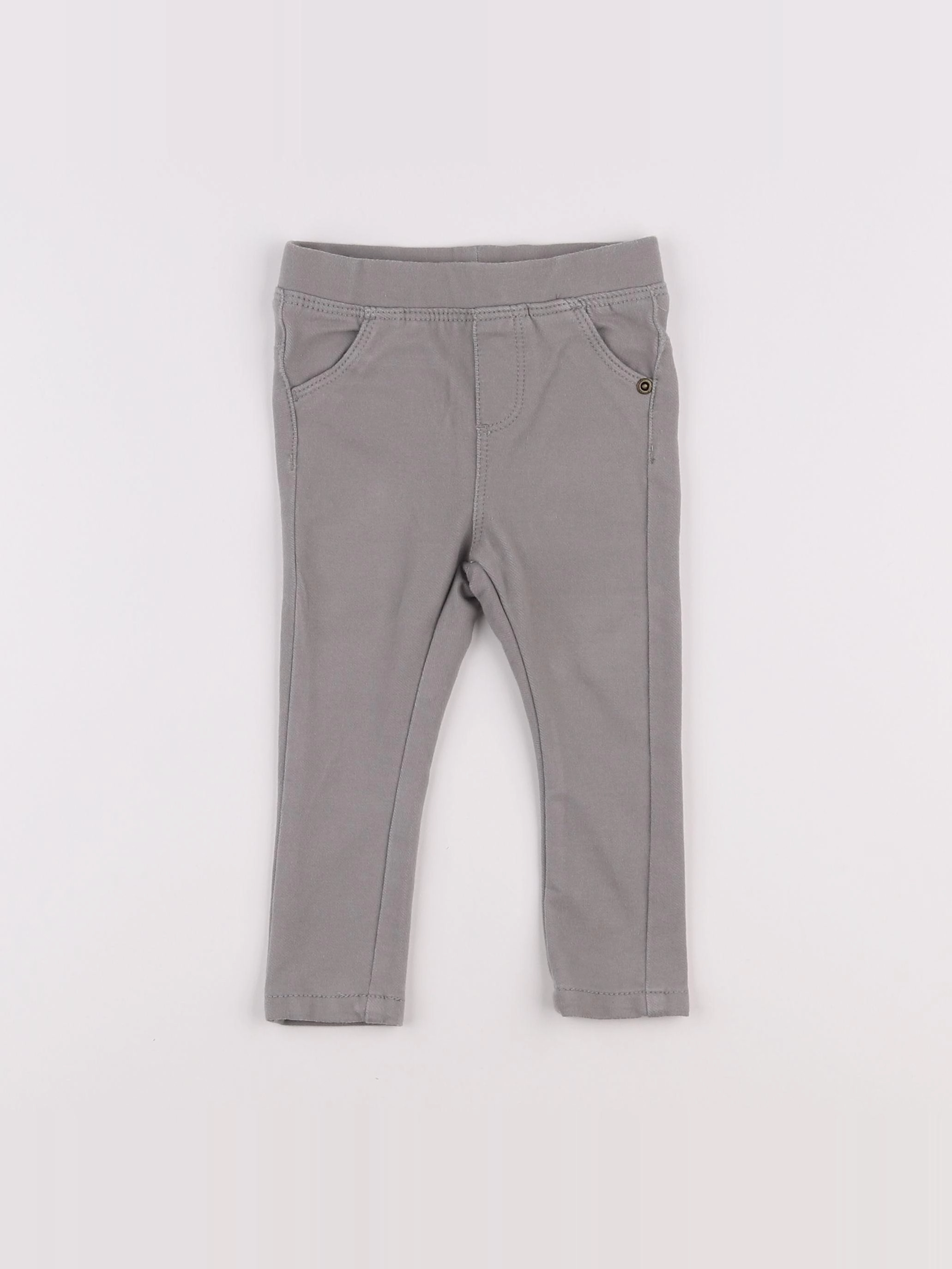 Vertbaudet - jegging gris - 12 mois