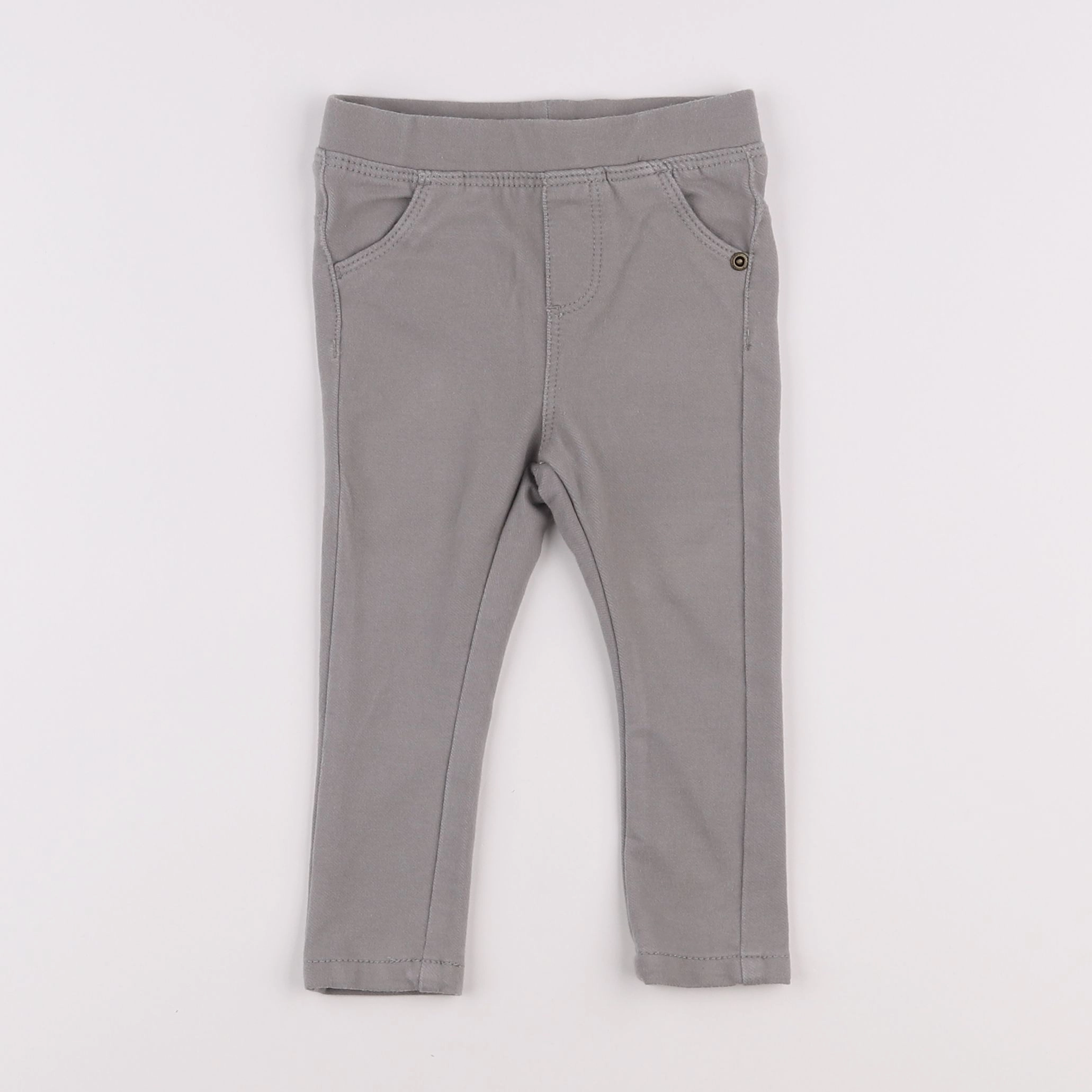 Vertbaudet - jegging gris - 12 mois