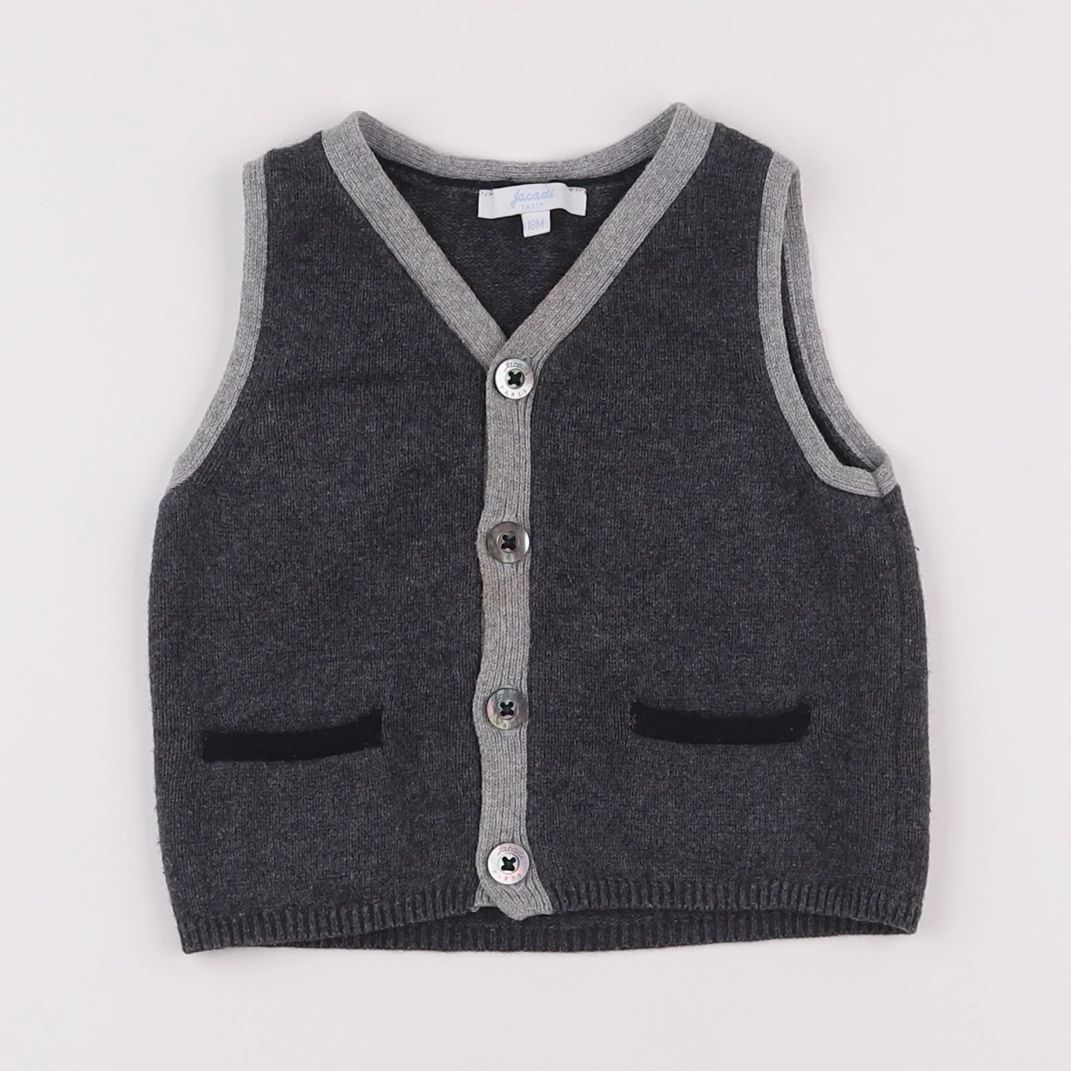 Jacadi - gilet gris - 18 mois