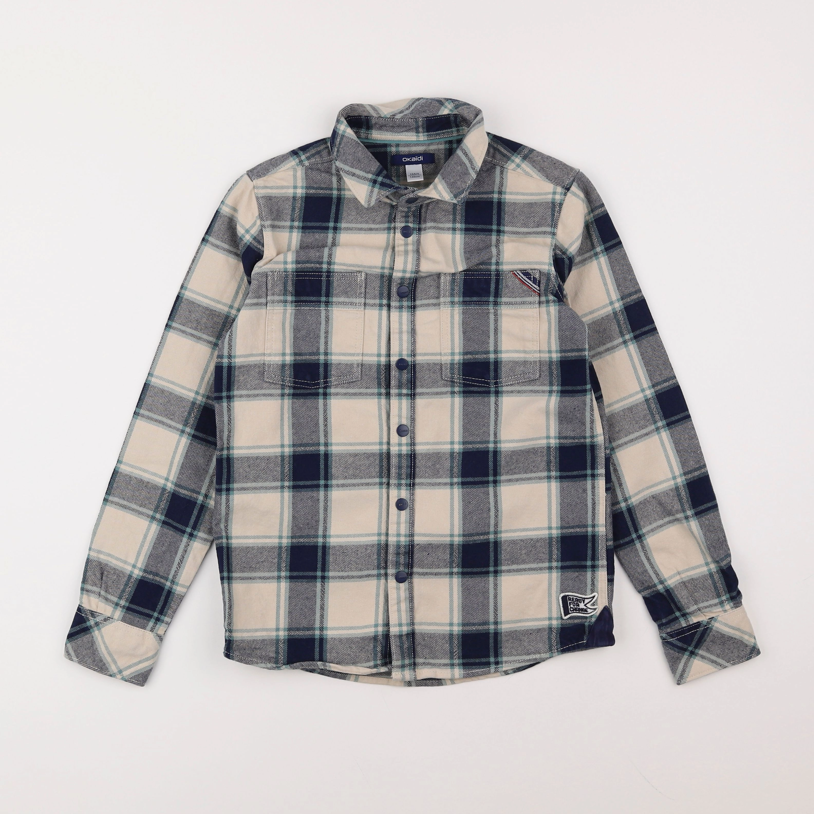 Okaidi - chemise beige - 10 ans