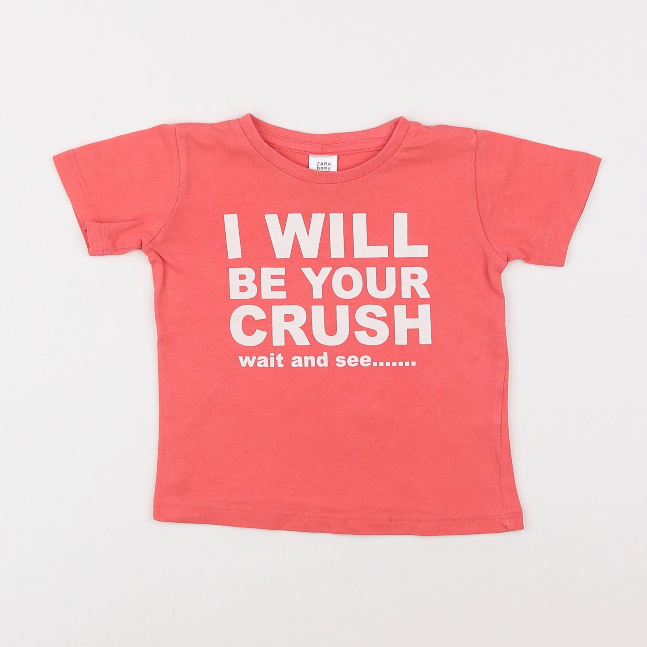 Zara - tee-shirt rose - 9/12 mois