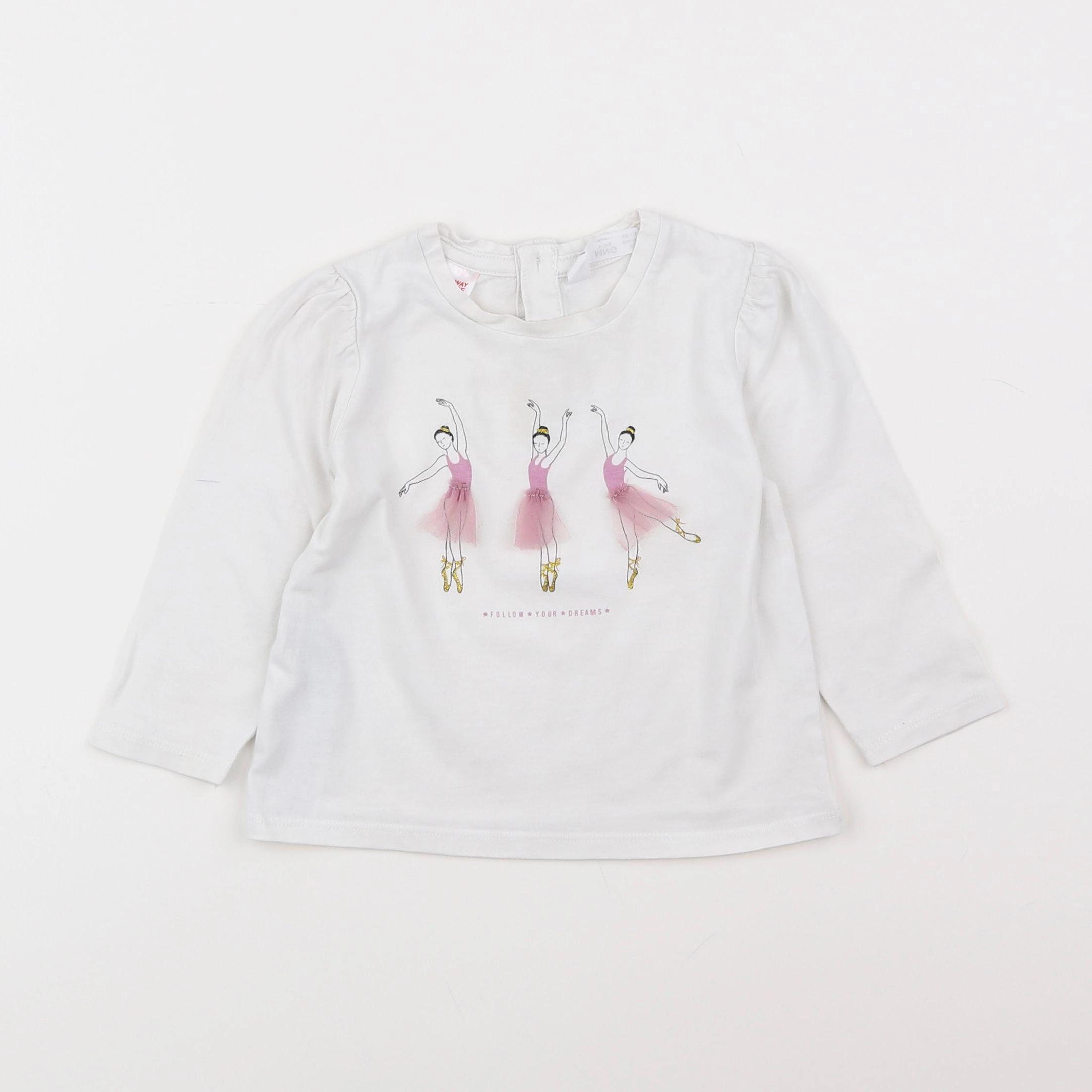 Mango - tee-shirt blanc - 9/12 mois