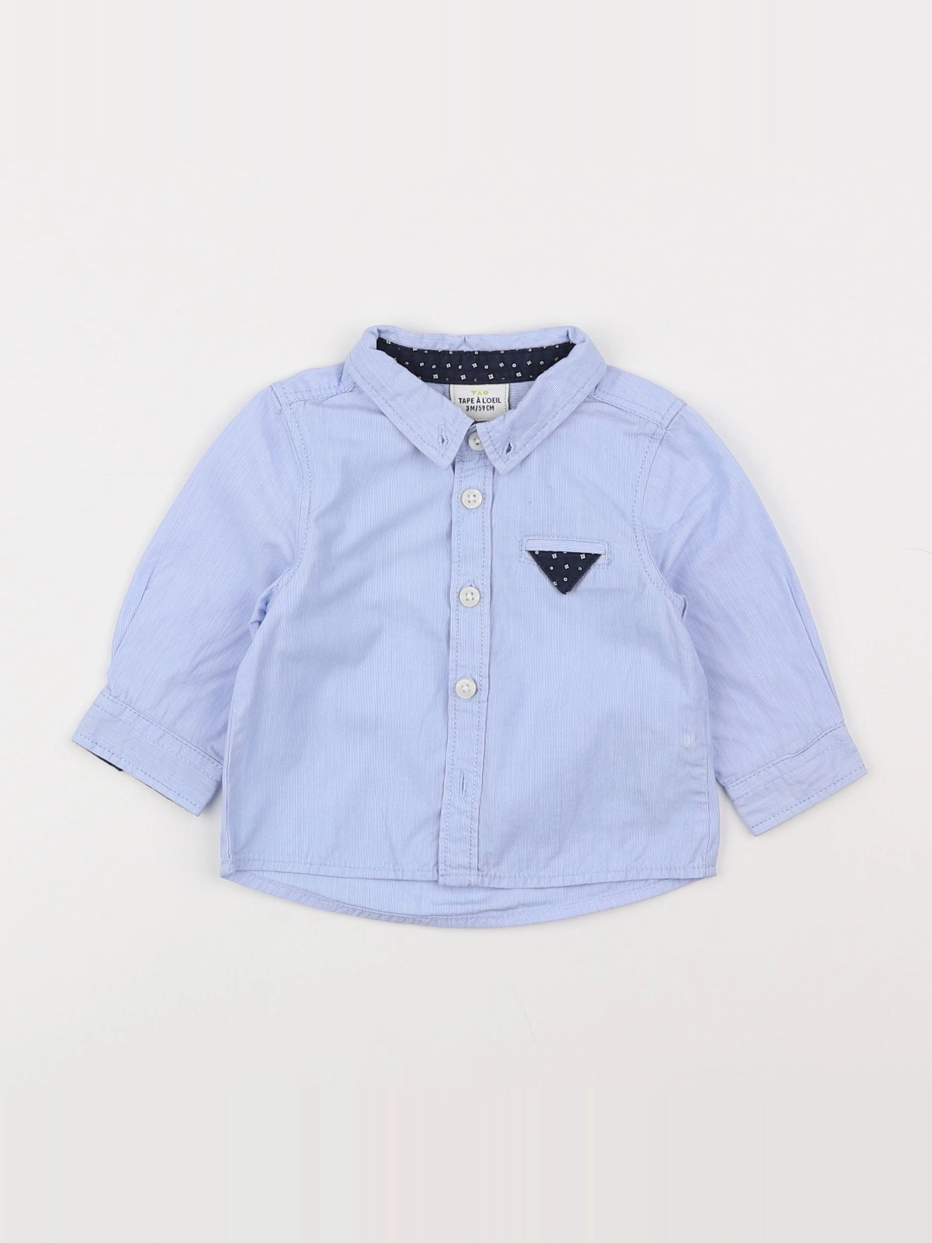 Tape à l'oeil - chemise bleu - 3 mois