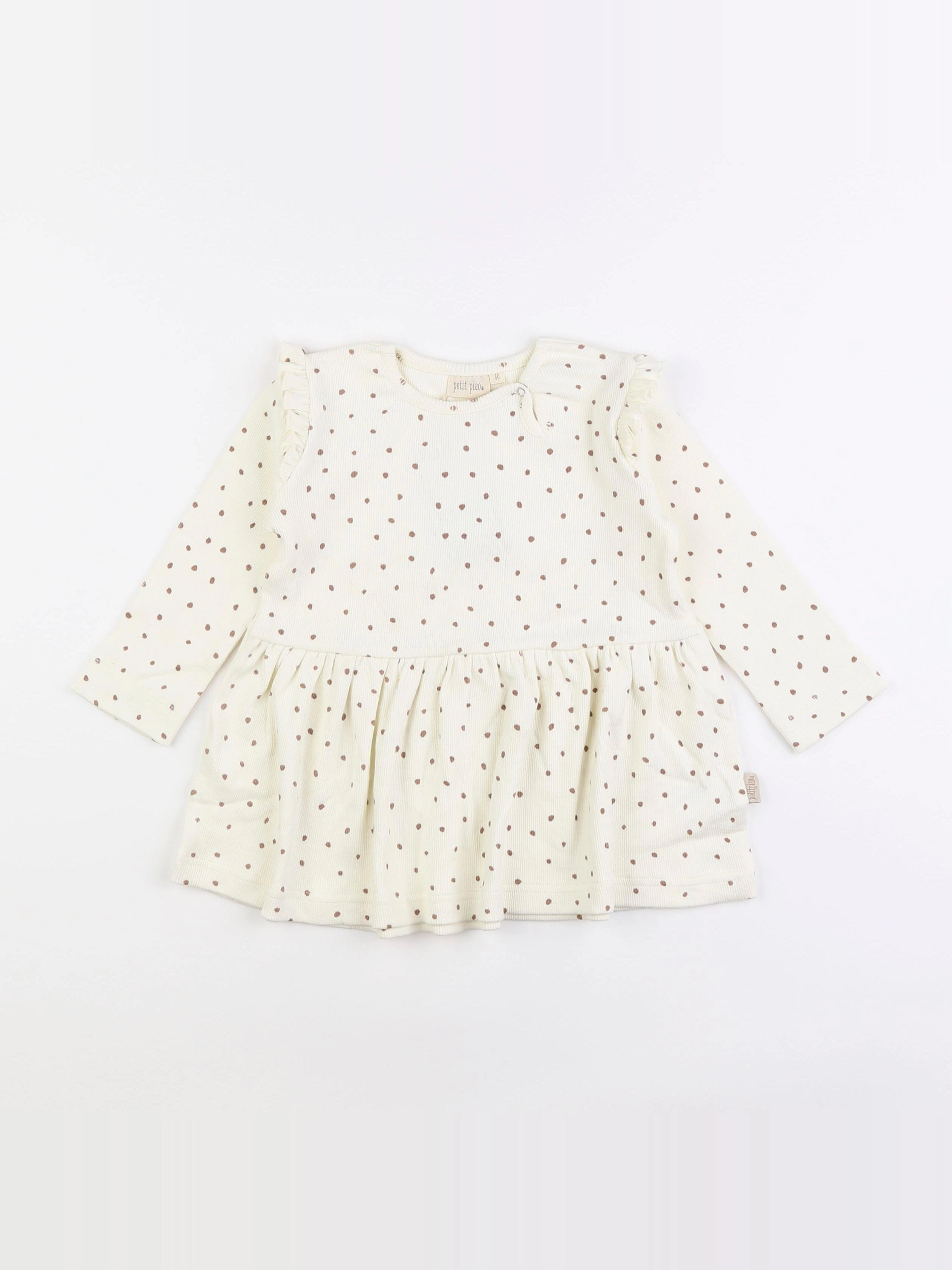Petit Piao - robe beige - 12 mois