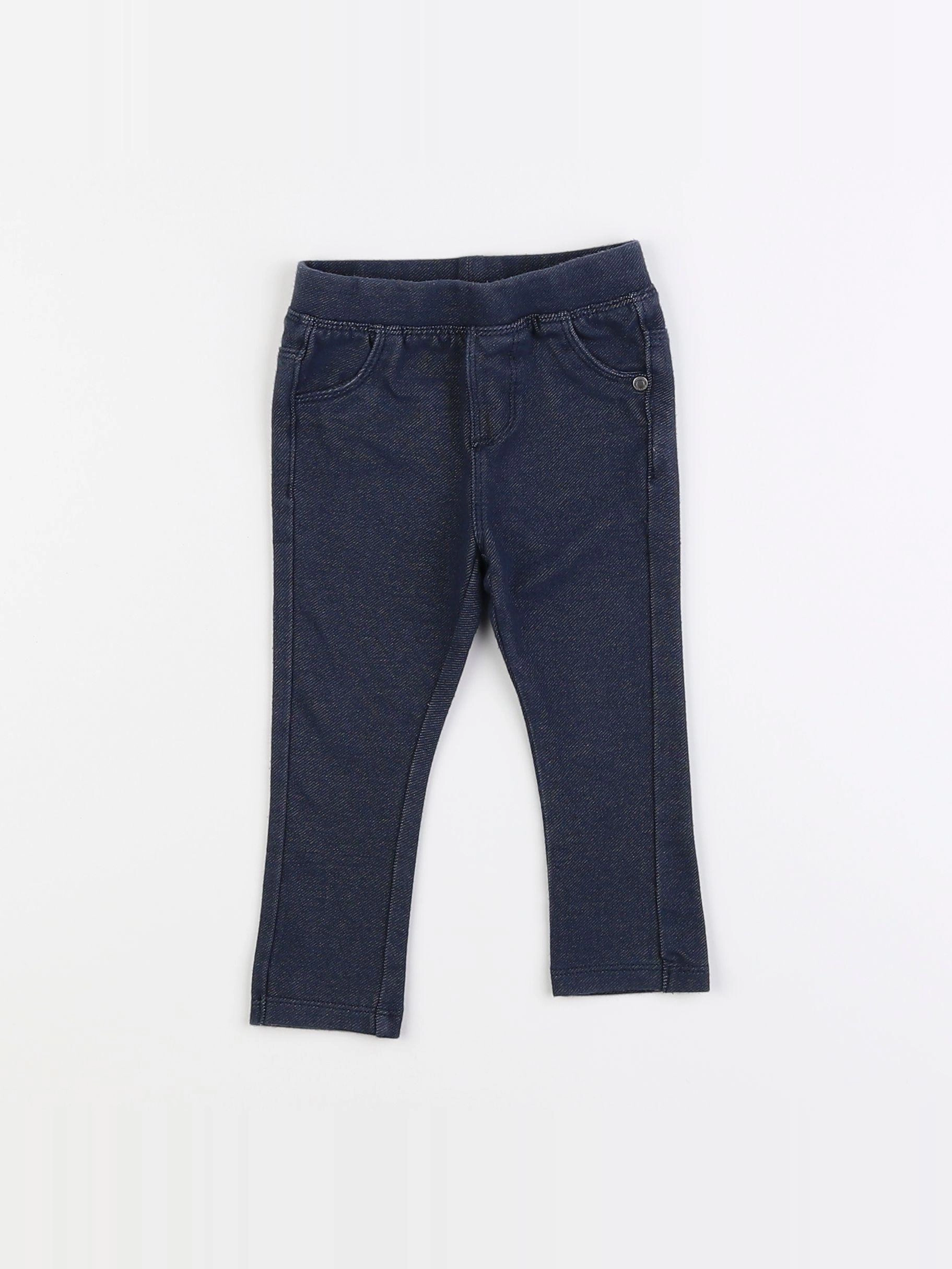 Vertbaudet - jegging bleu - 9 mois