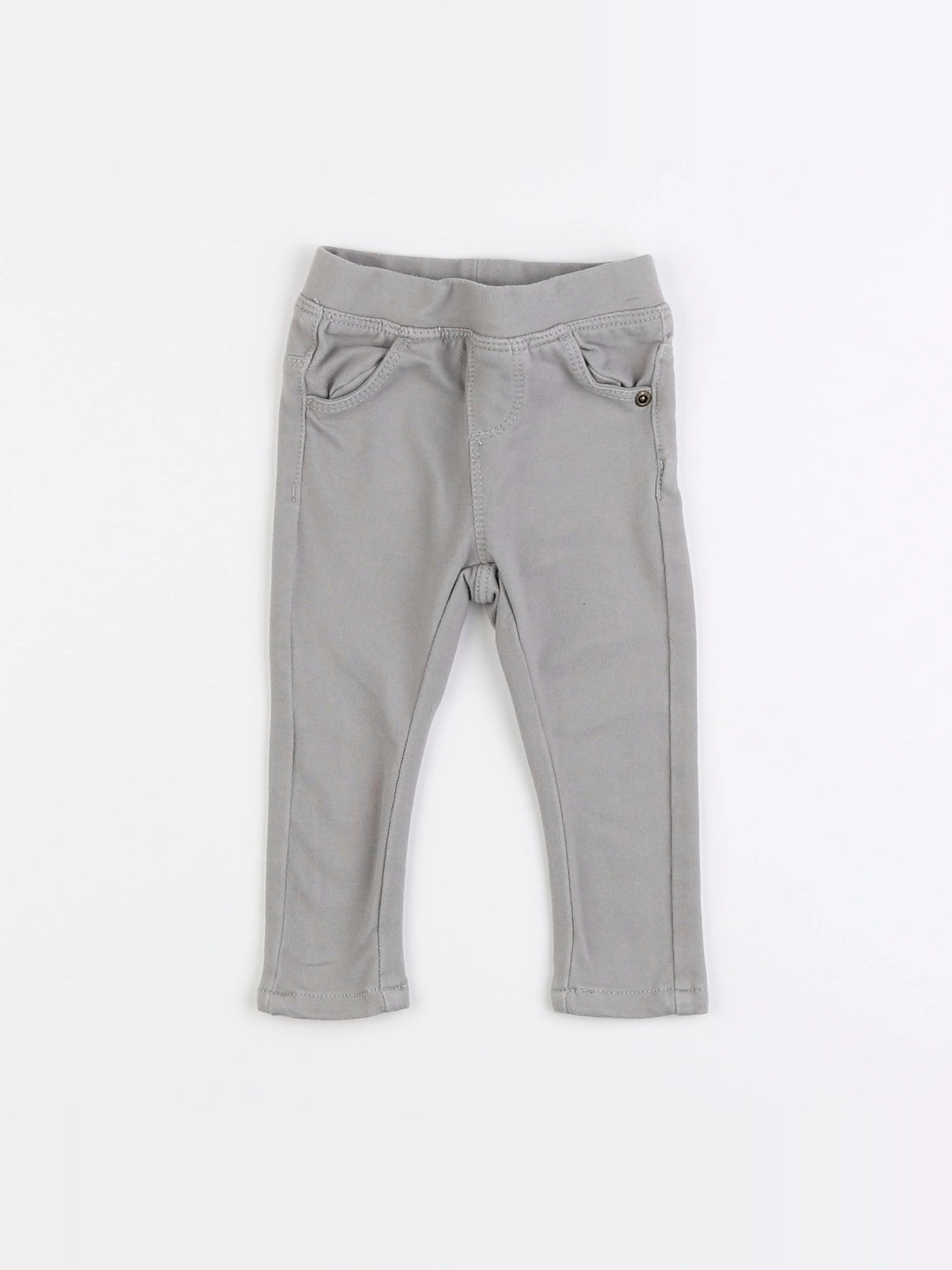 Vertbaudet - jegging gris - 9 mois