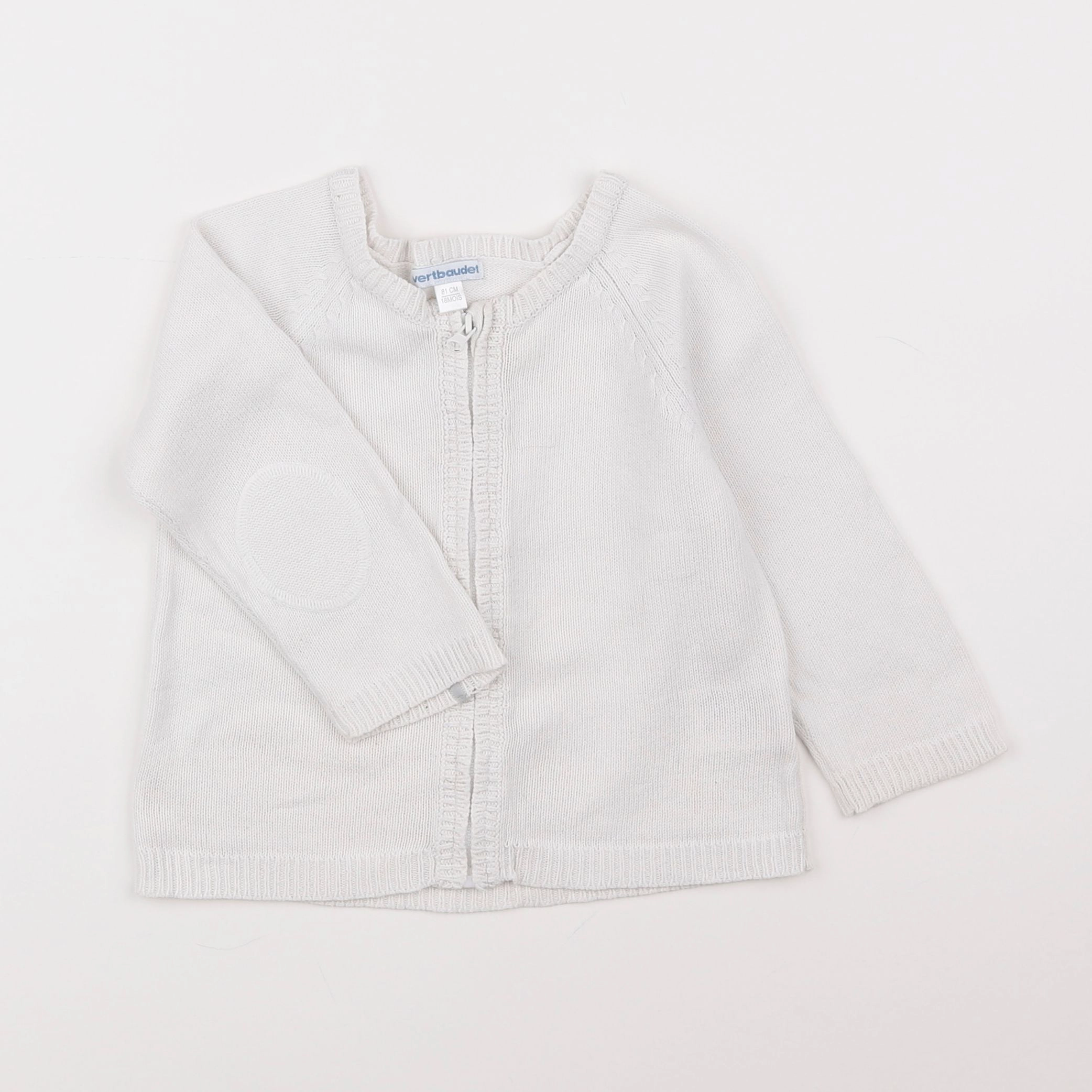 Vertbaudet - gilet blanc - 18 mois