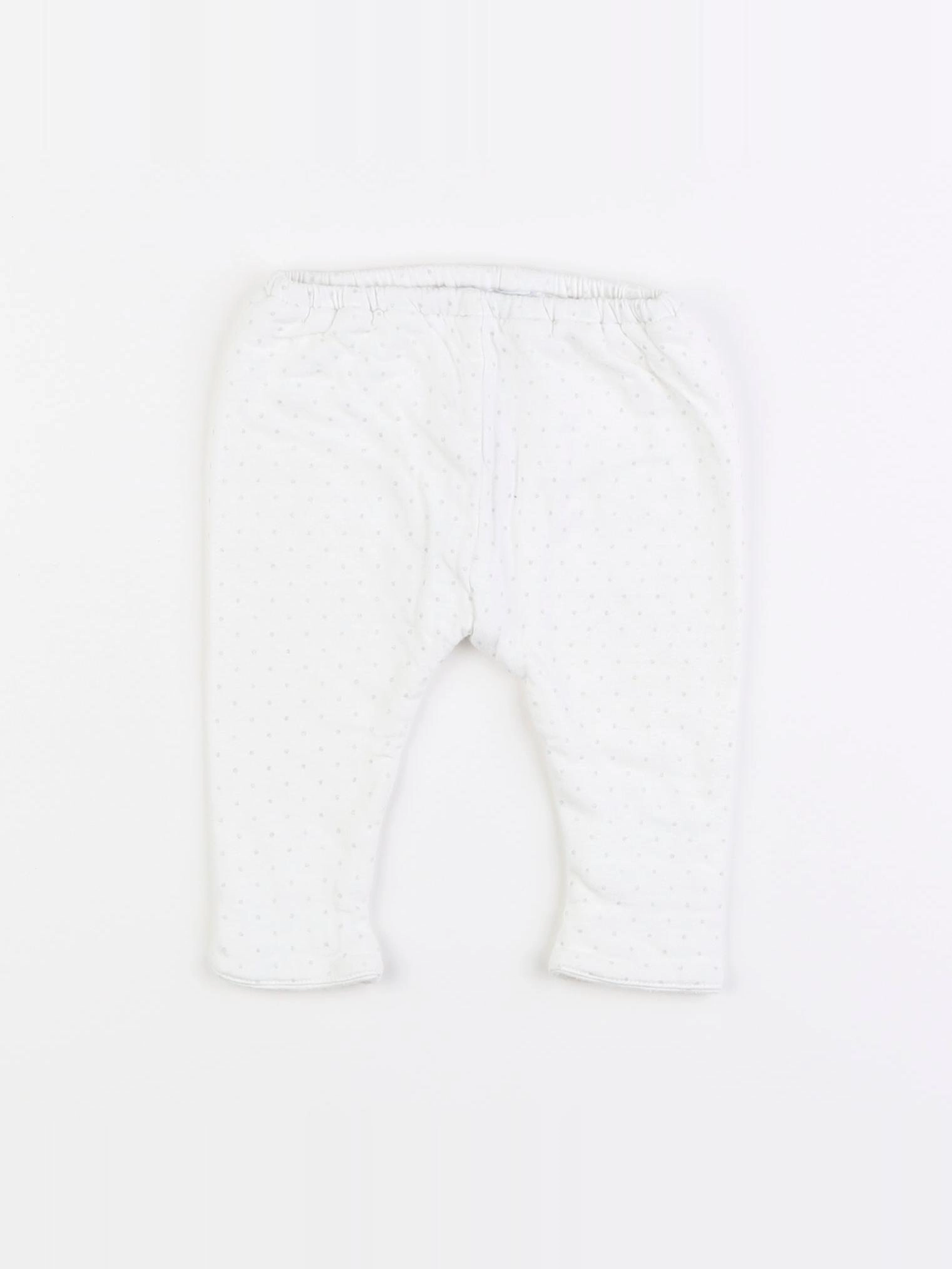 Jacadi - pantalon blanc, argent - 3 mois