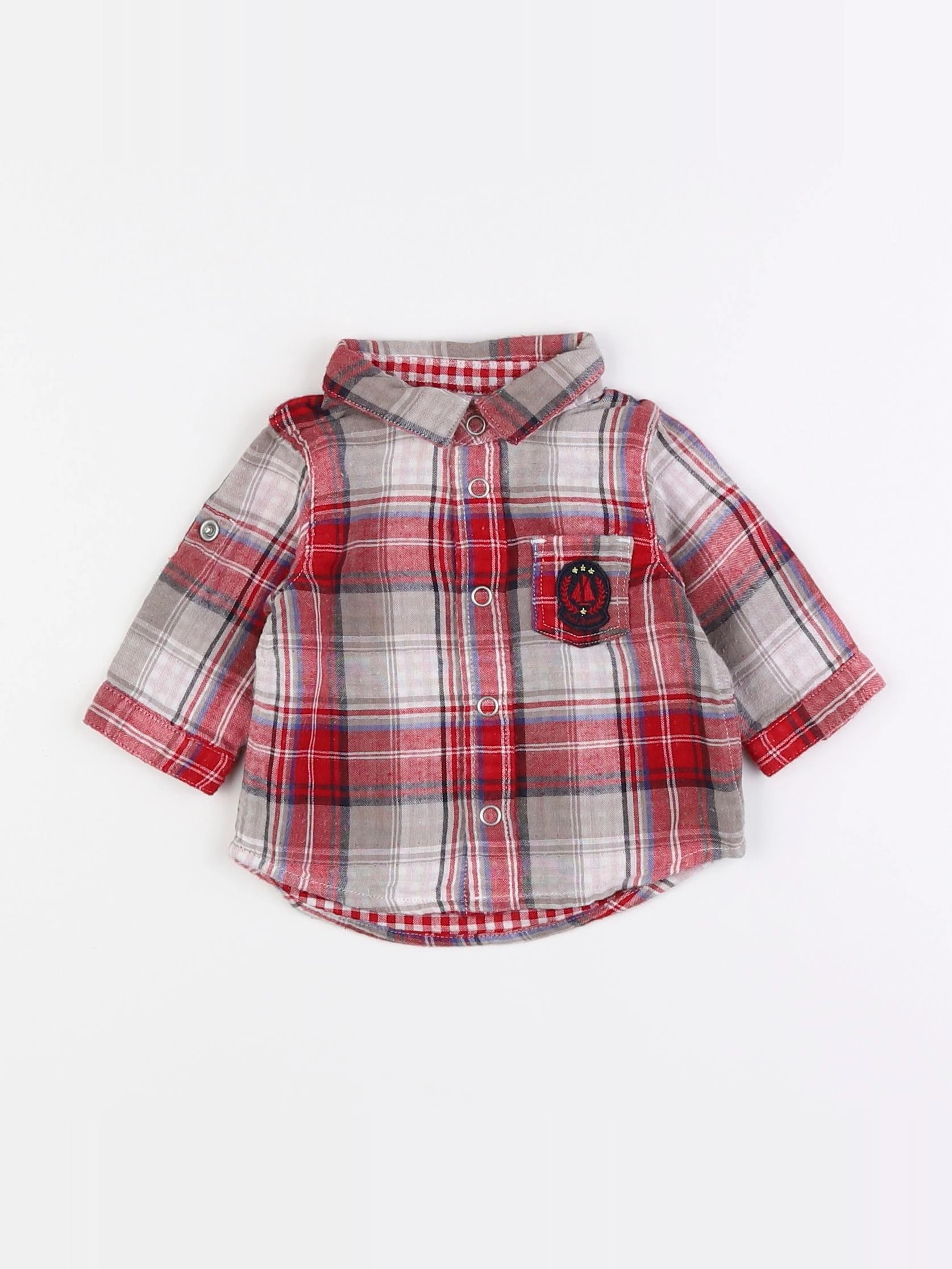 Petit Bateau - chemise multicolore - 3 mois
