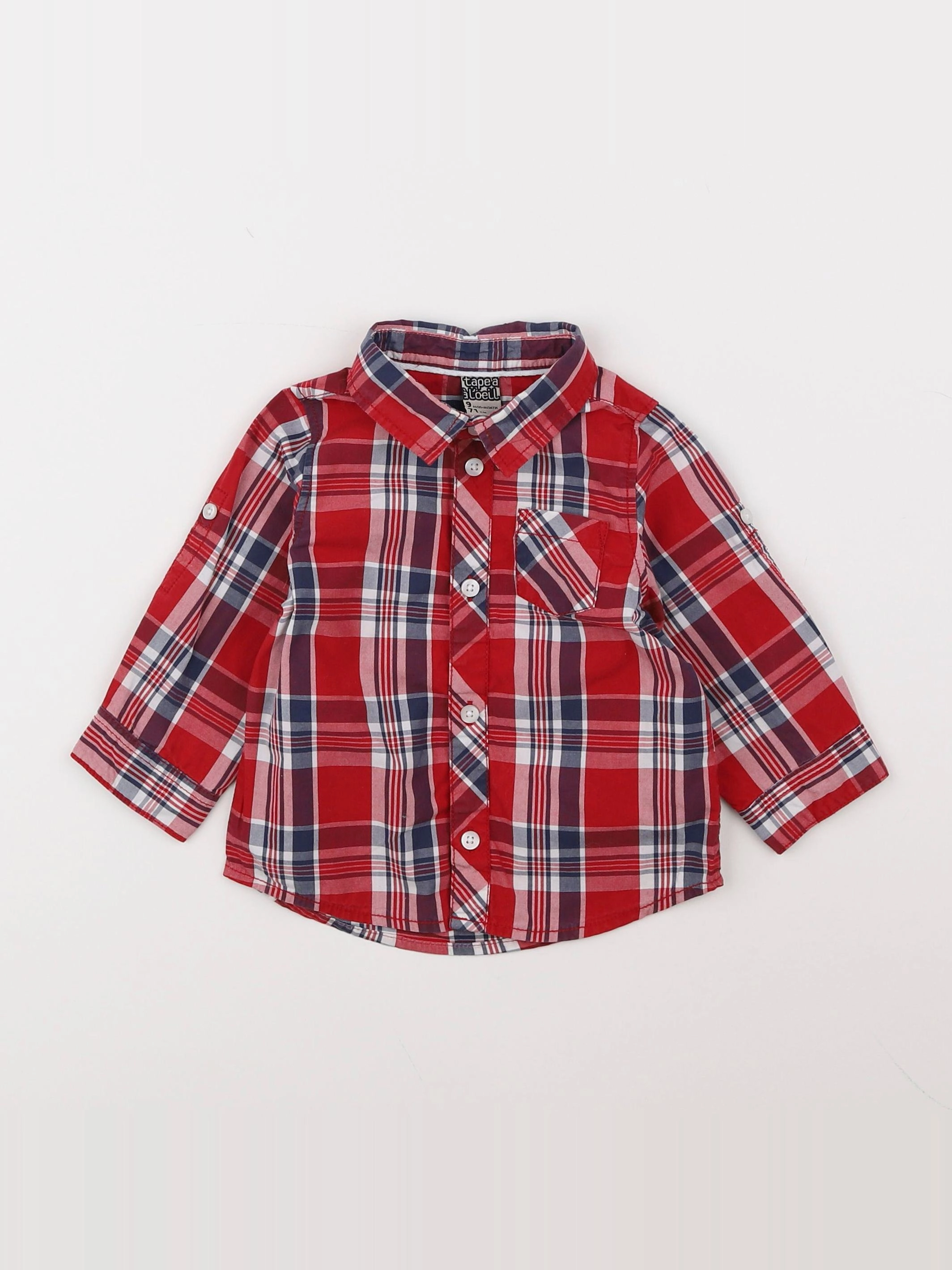 Tape à l'oeil - chemise rouge - 9 mois