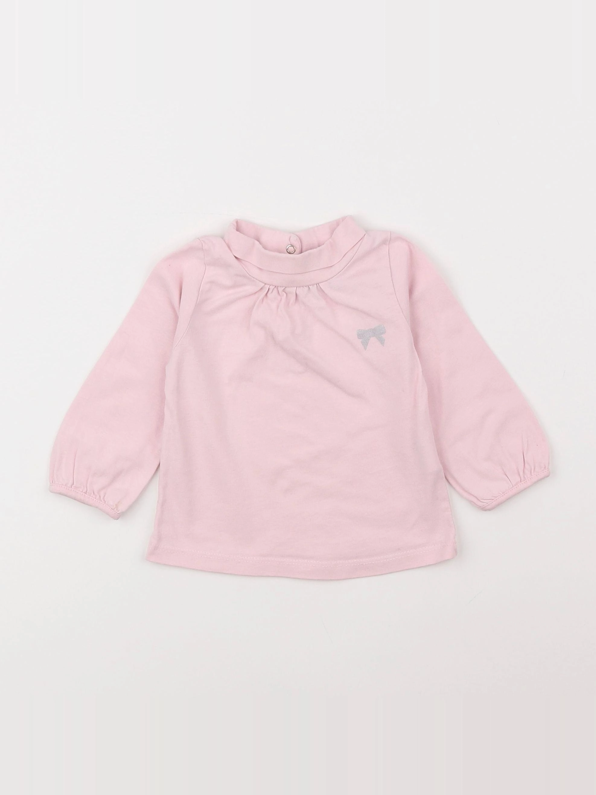 Tape à l'oeil - sous-pull rose - 6 mois
