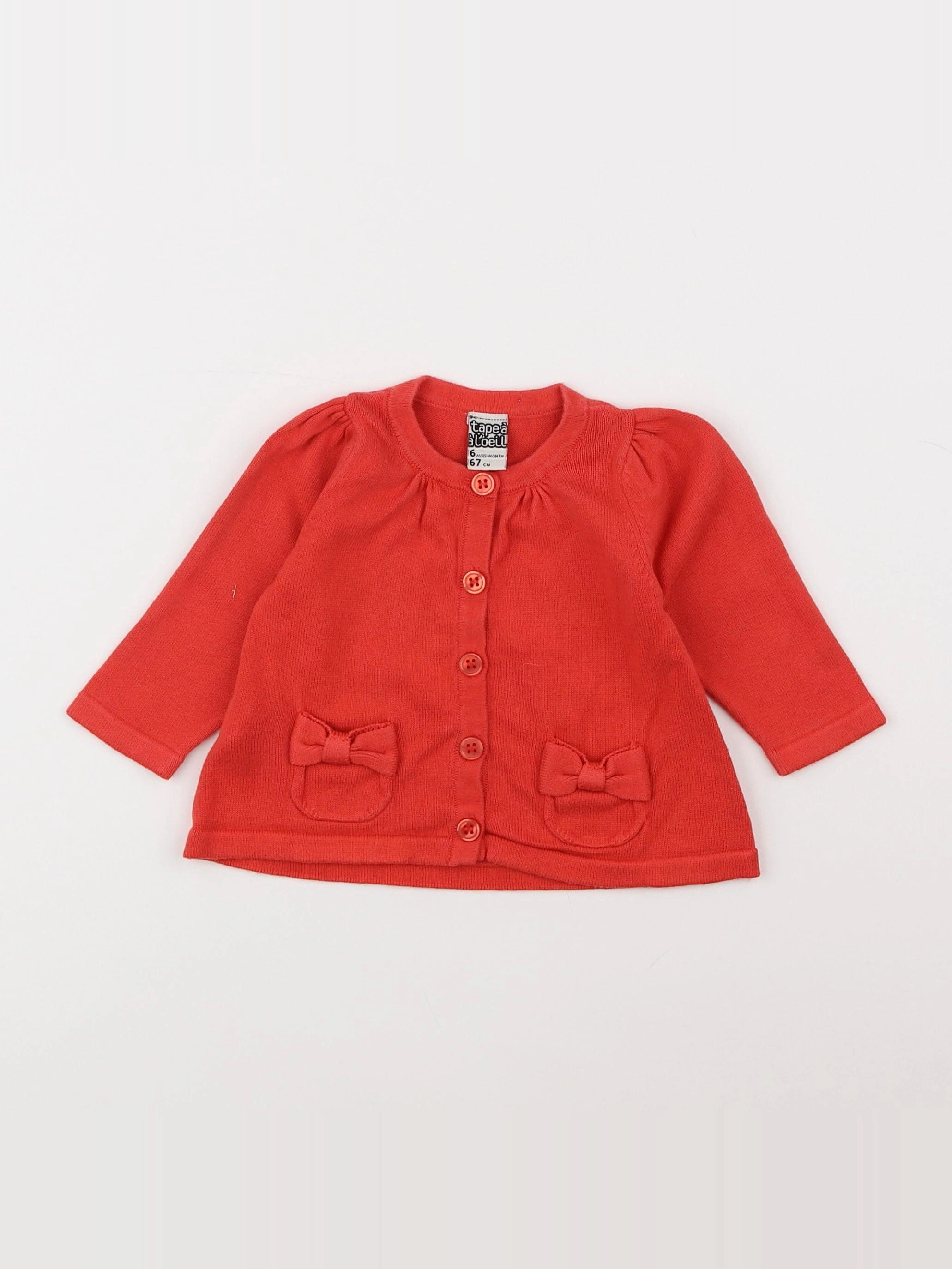 Tape à l'oeil - gilet orange - 6 mois
