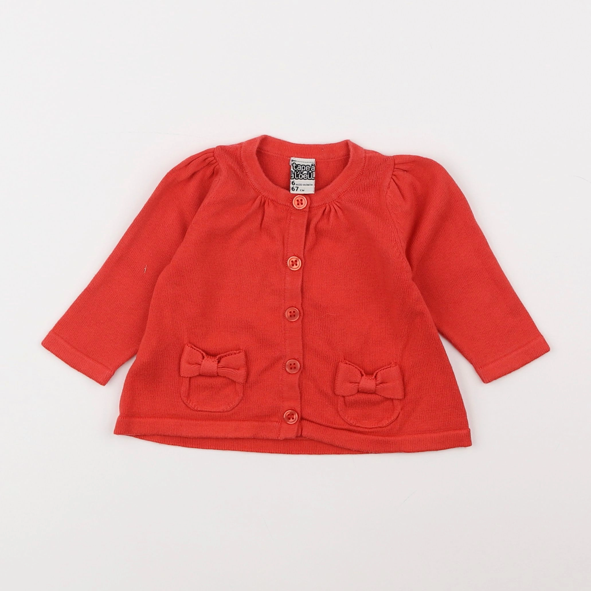 Tape à l'oeil - gilet orange - 6 mois