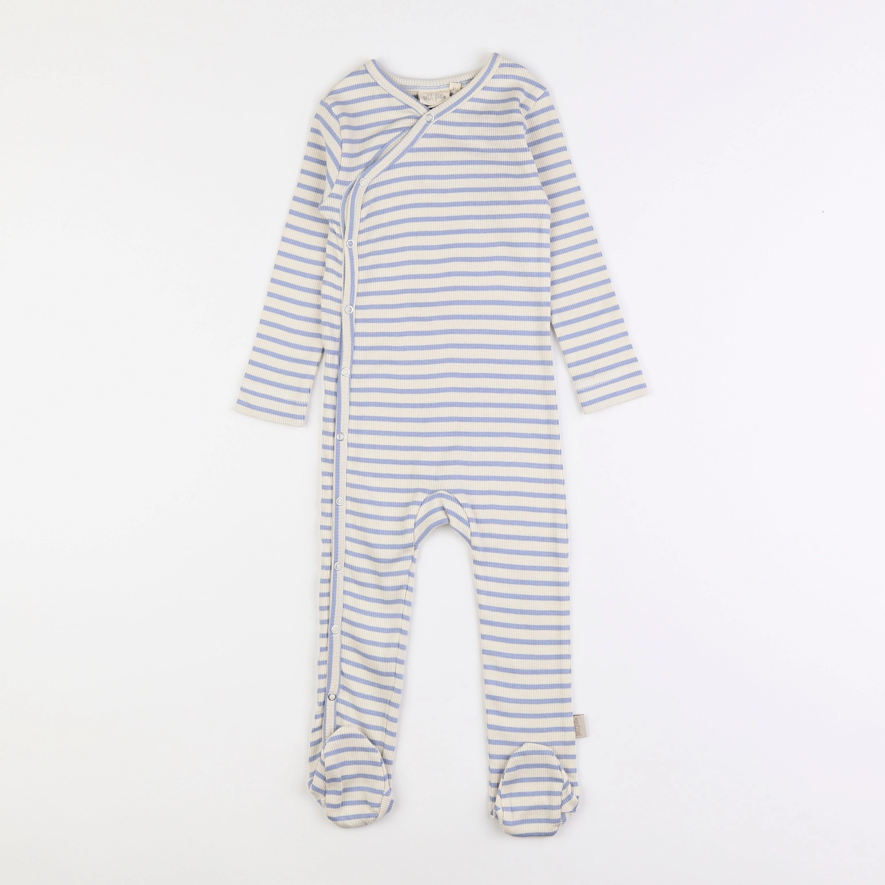 Petit Piao - pyjama coton bleu - 12 mois