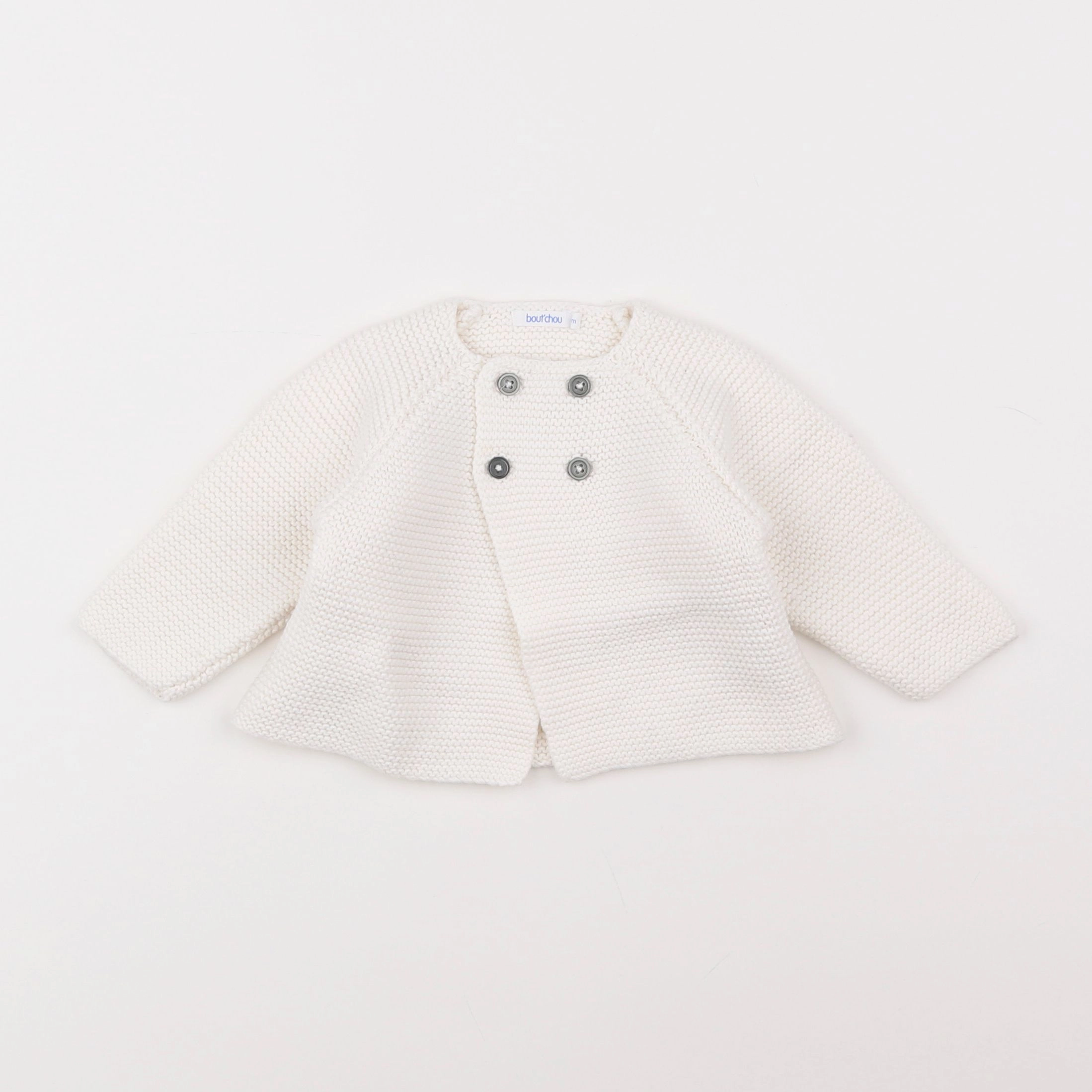 Boutchou - gilet blanc - 6 mois