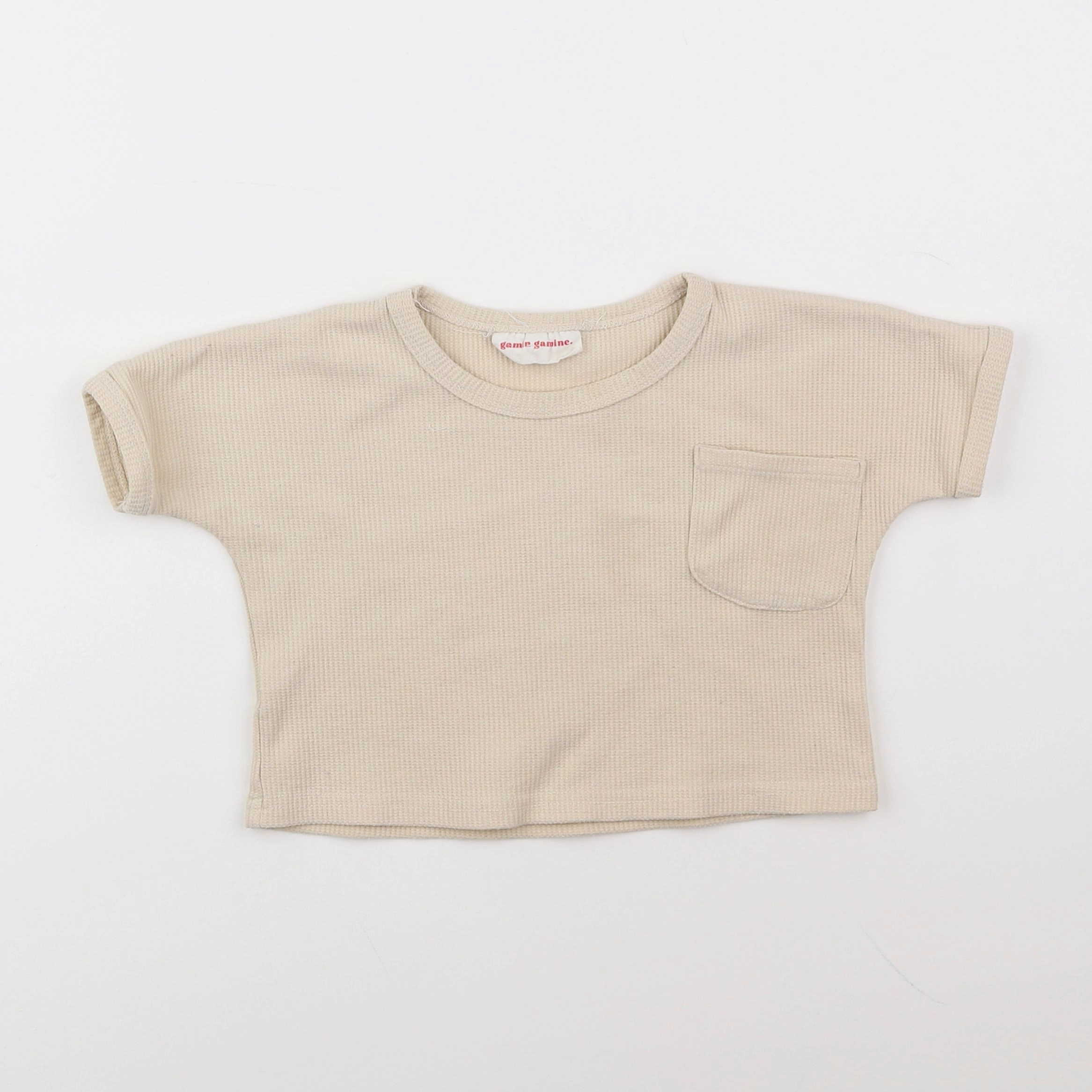 Gamin gamine - tee-shirt beige - 12/18 mois