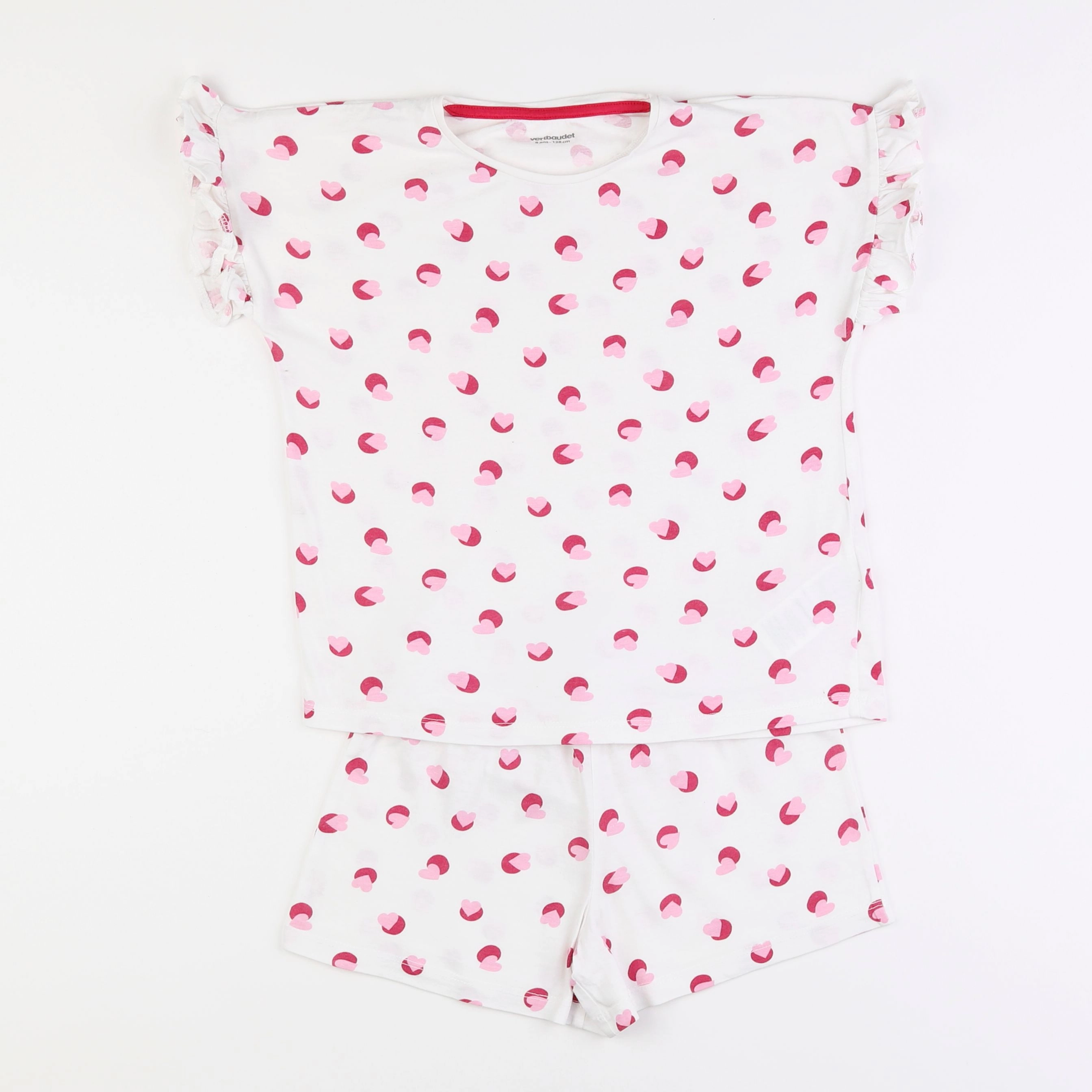 Vertbaudet - pyjama coton rose - 8 ans