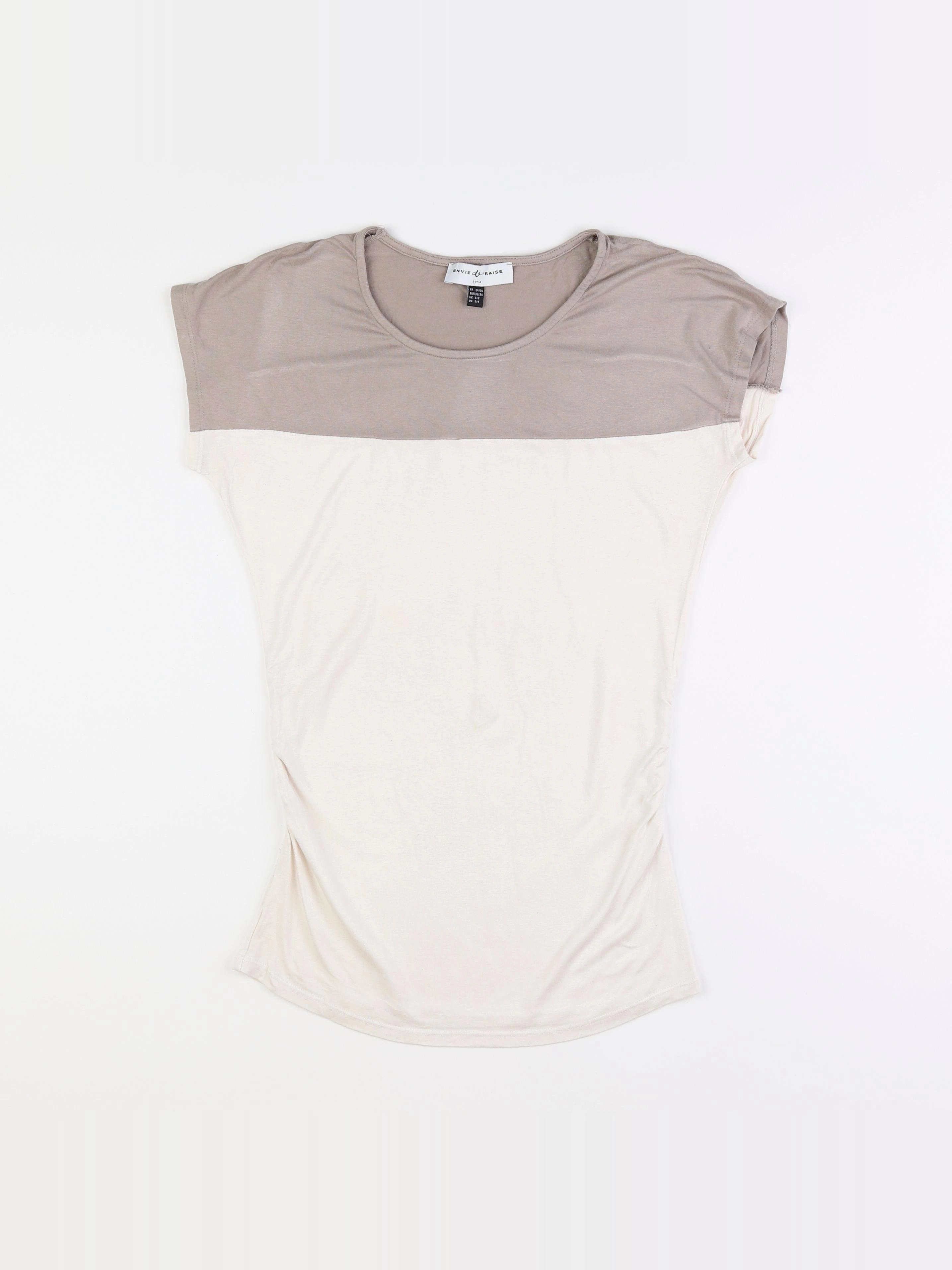Envie de fraise - tee-shirt grossesse beige - 34 à 36