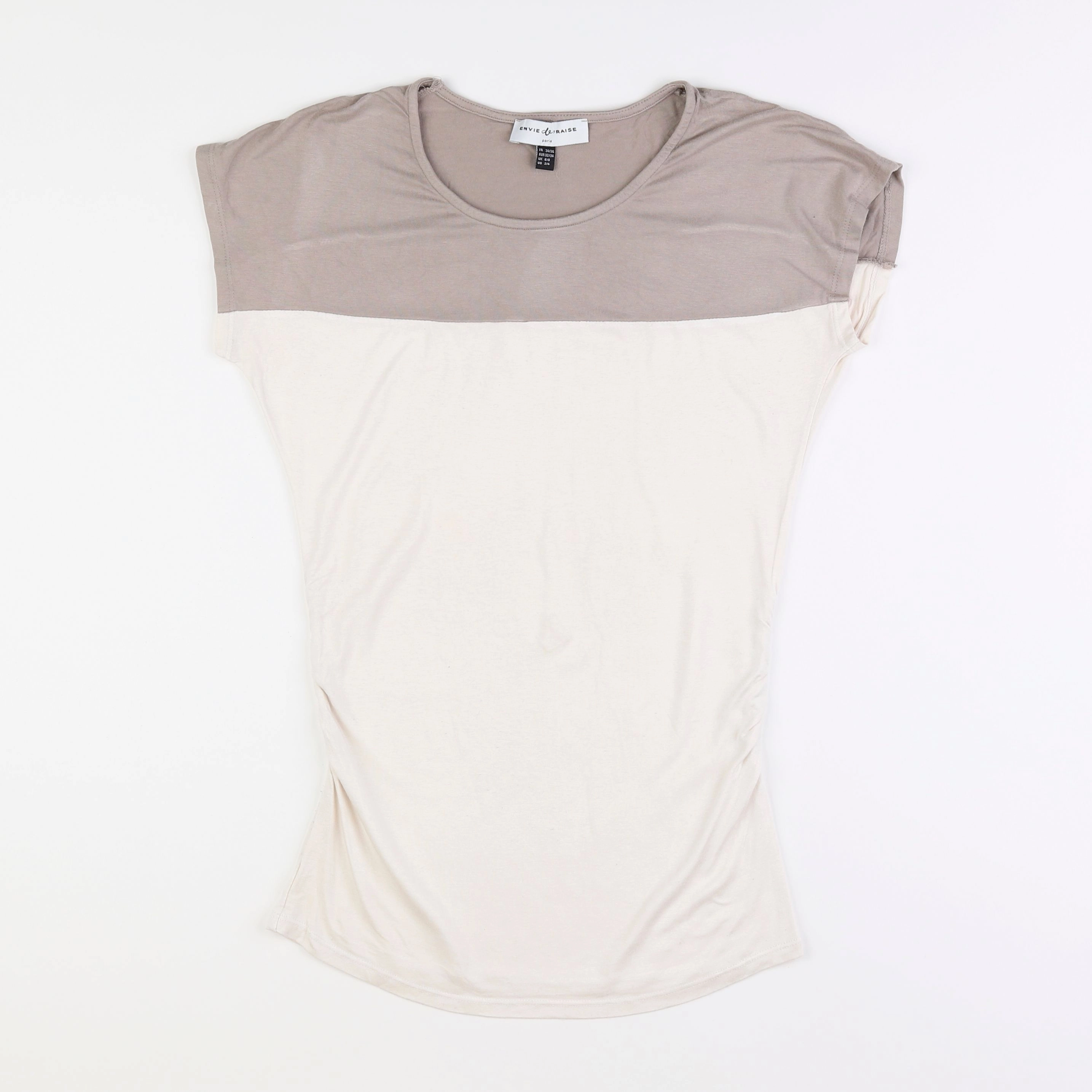 Envie de fraise - tee-shirt grossesse beige - 34 à 36