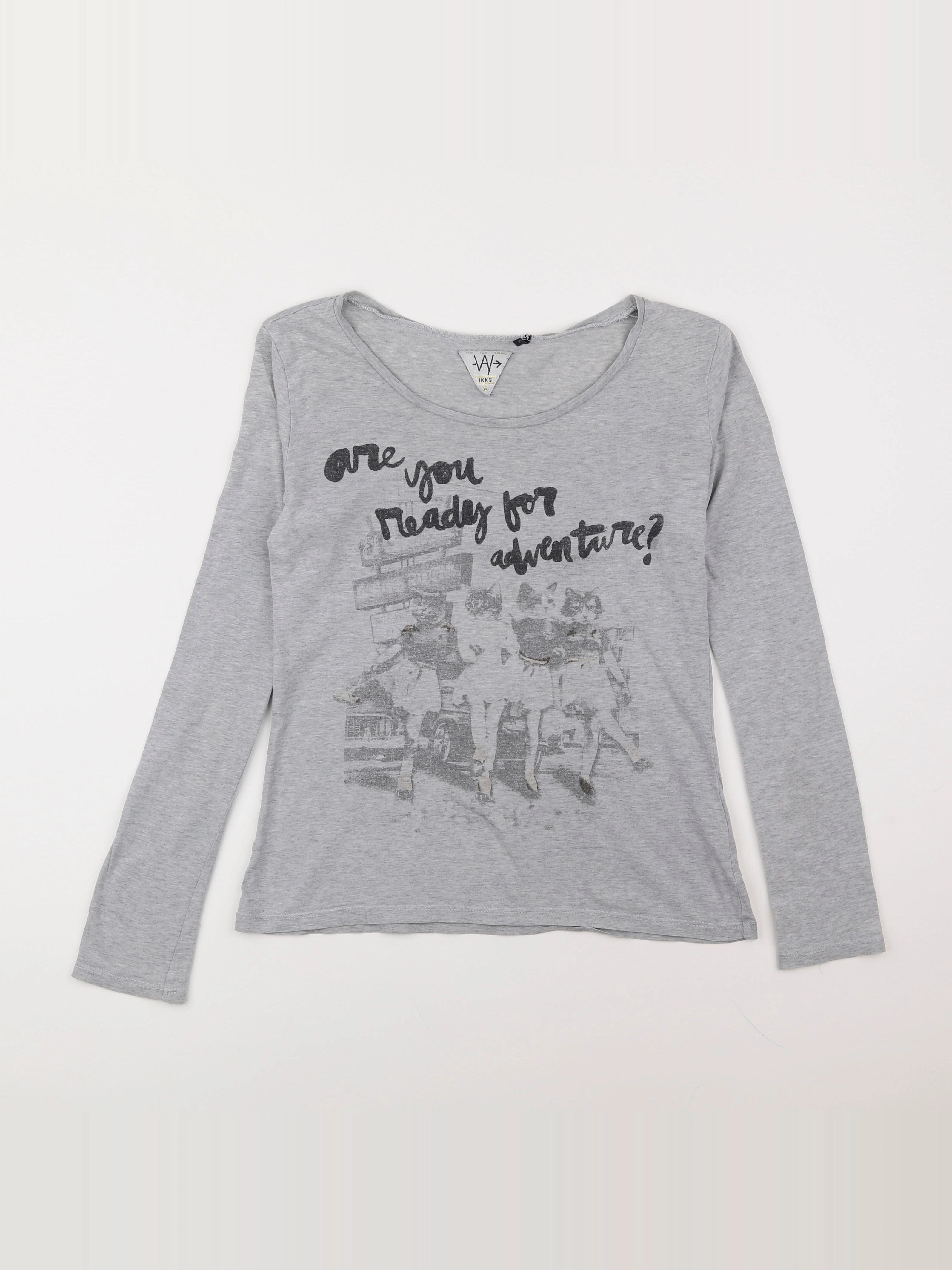 IKKS - tee-shirt gris - 12 ans