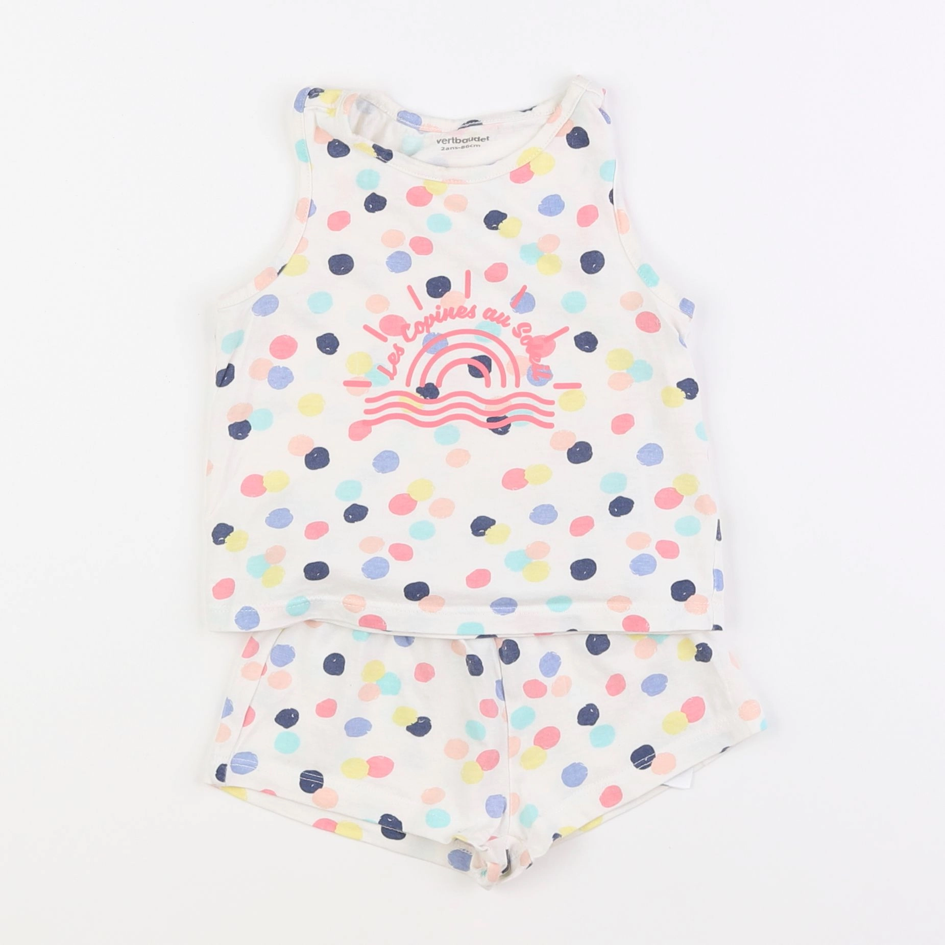 Vertbaudet - pyjama coton multicolore - 2 ans