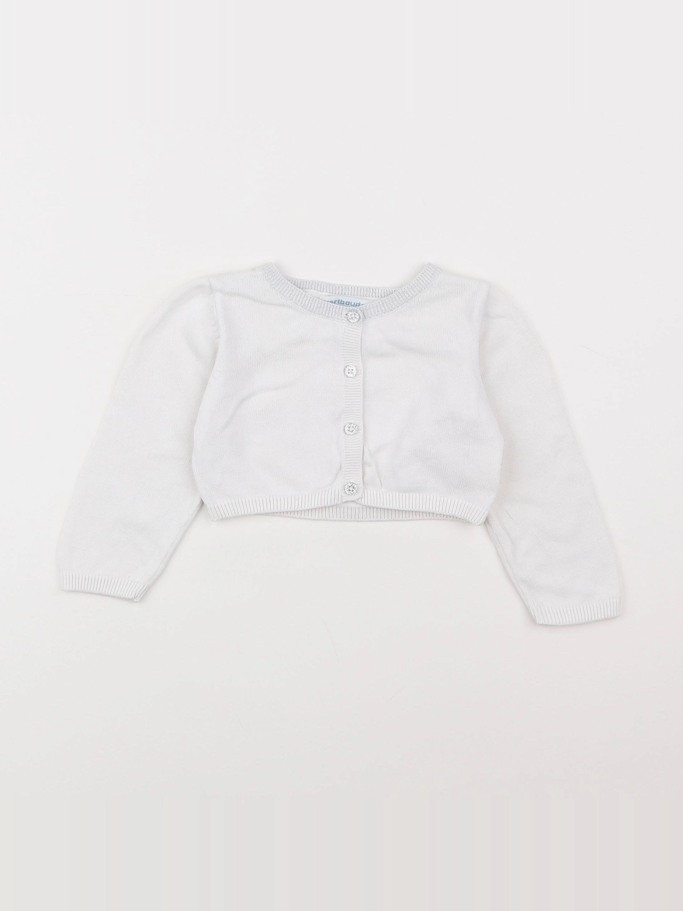 Vertbaudet - gilet blanc - 18 mois