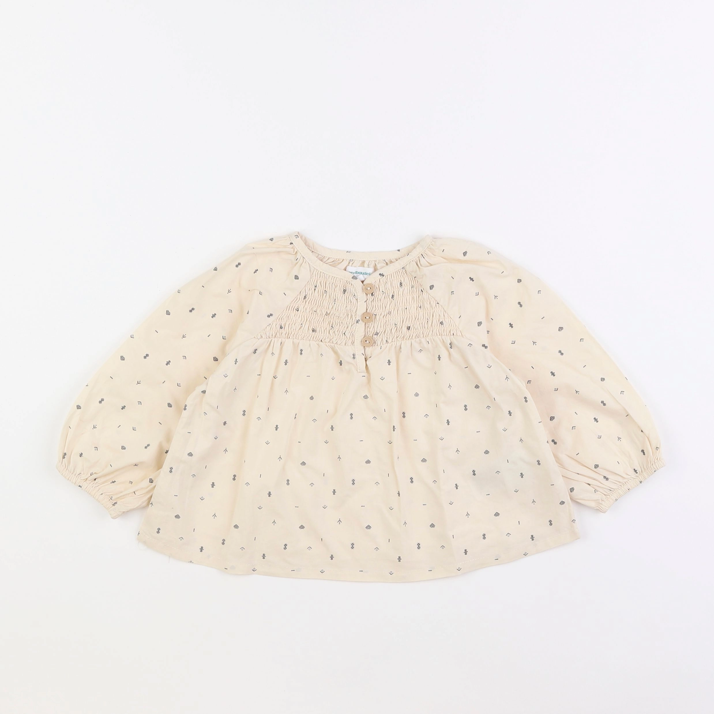 Vertbaudet - blouse beige - 18 mois